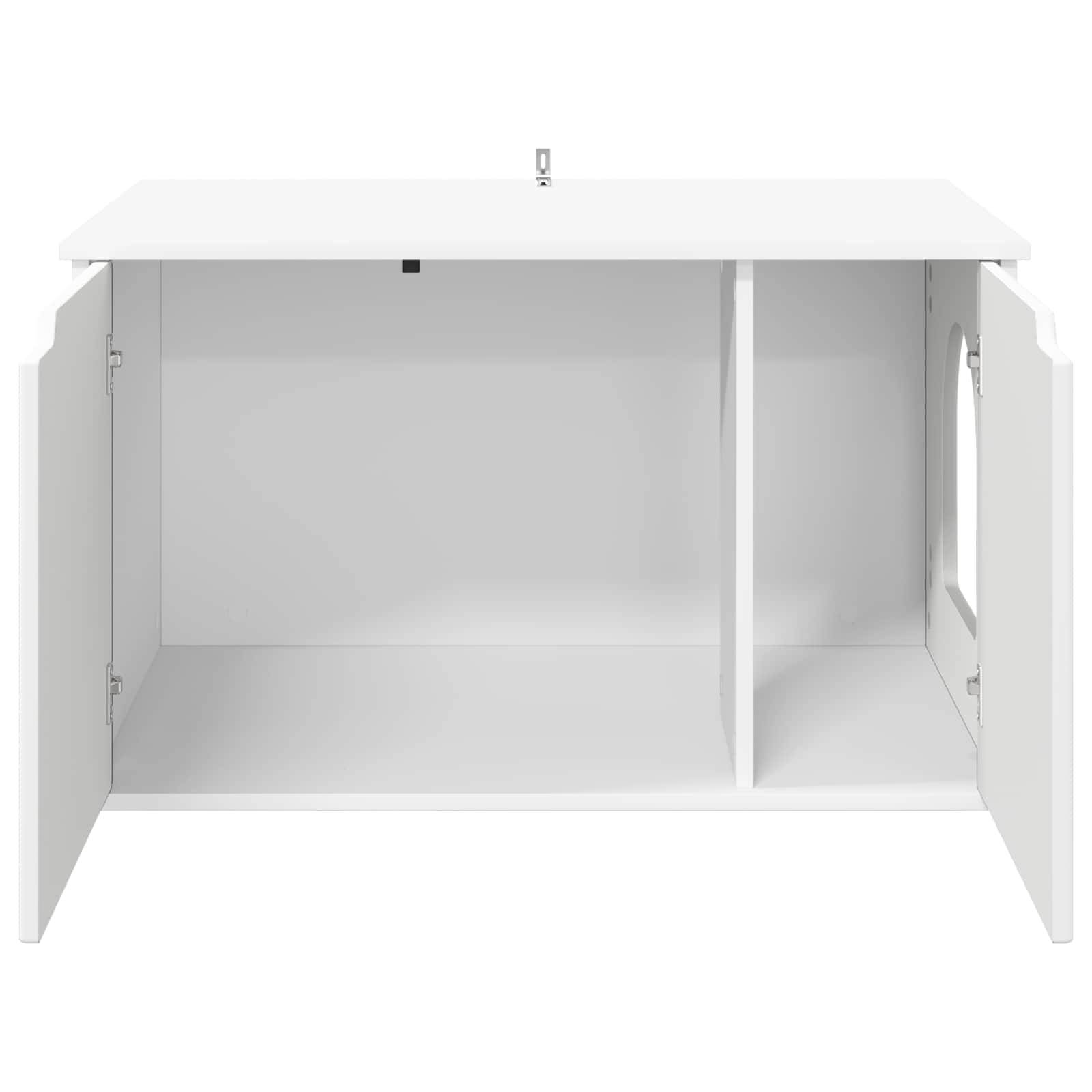 vidaXL Kattenhuis Wit 85 x 55 x 50 cm Bewerkt hout
