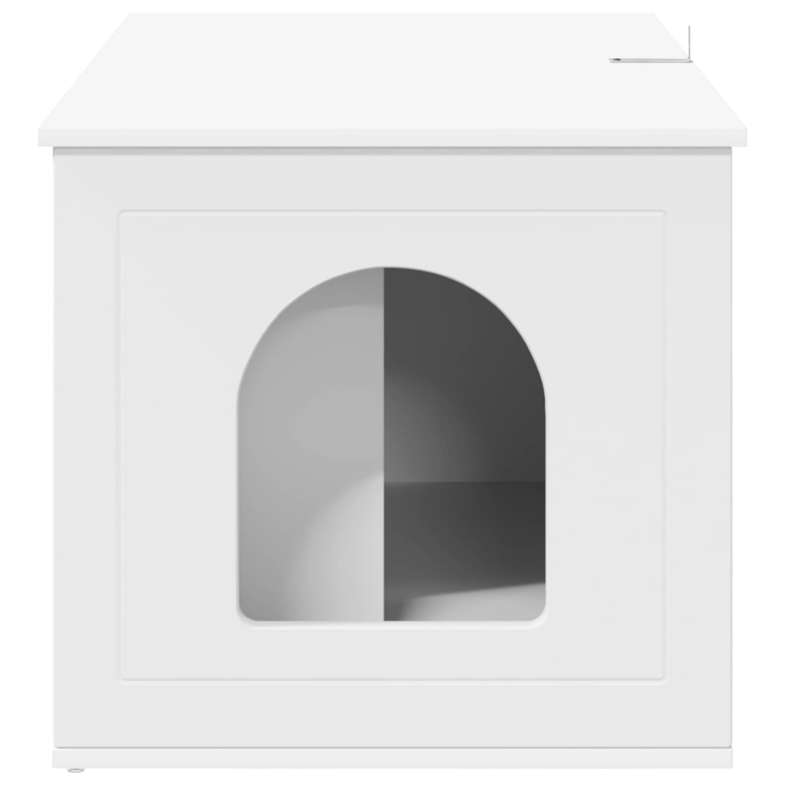 vidaXL Kattenhuis Wit 85 x 55 x 50 cm Bewerkt hout