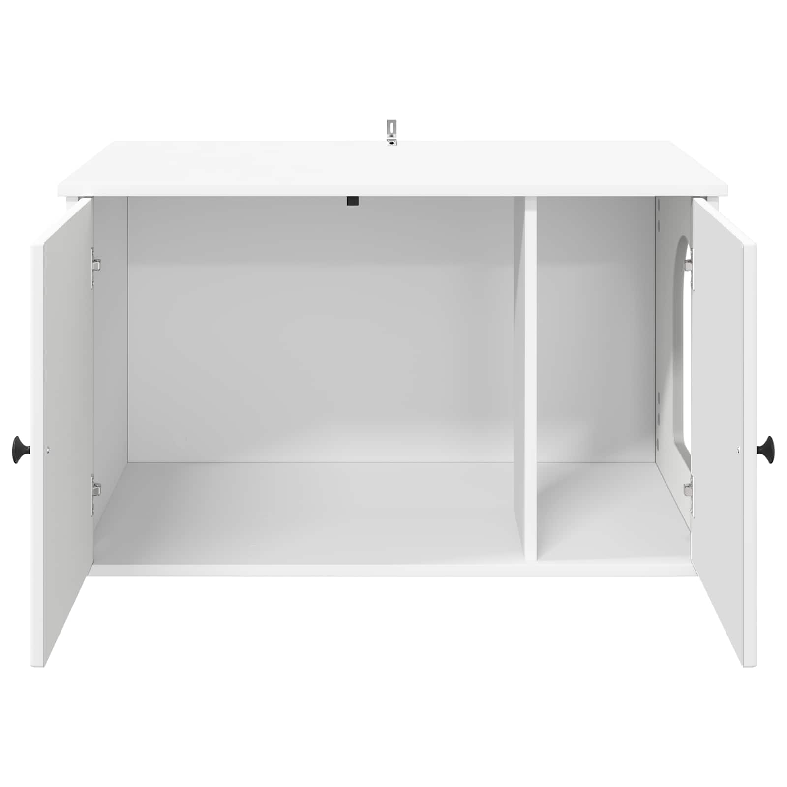 vidaXL Kattenhuis Wit 85 x 55 x 50,5 cm Bewerkt hout