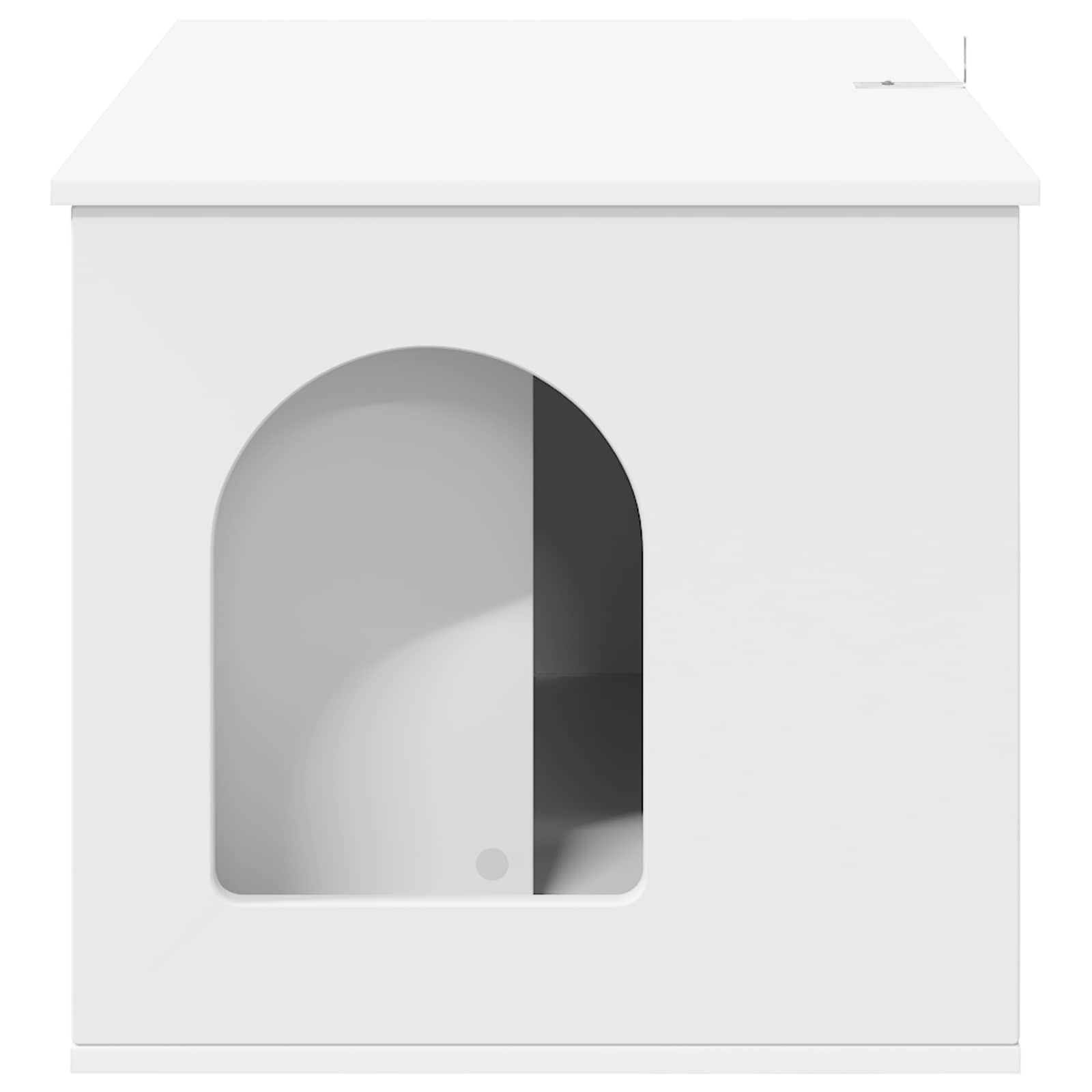 vidaXL Kattenhuis Wit 85 x 55 x 50,5 cm Bewerkt hout