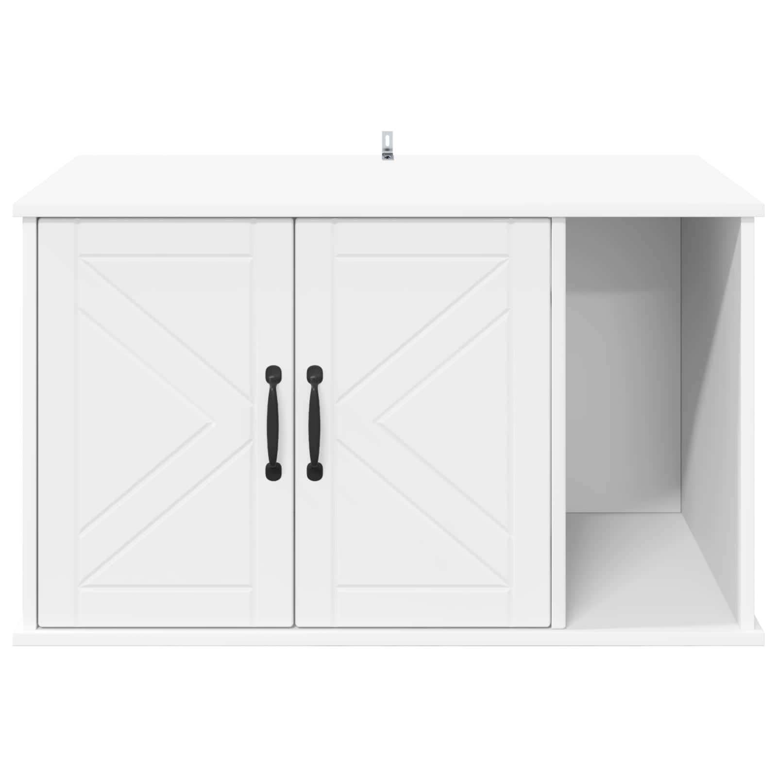 vidaXL Kattenhuis Wit 85 x 55 x 50 cm Bewerkt hout