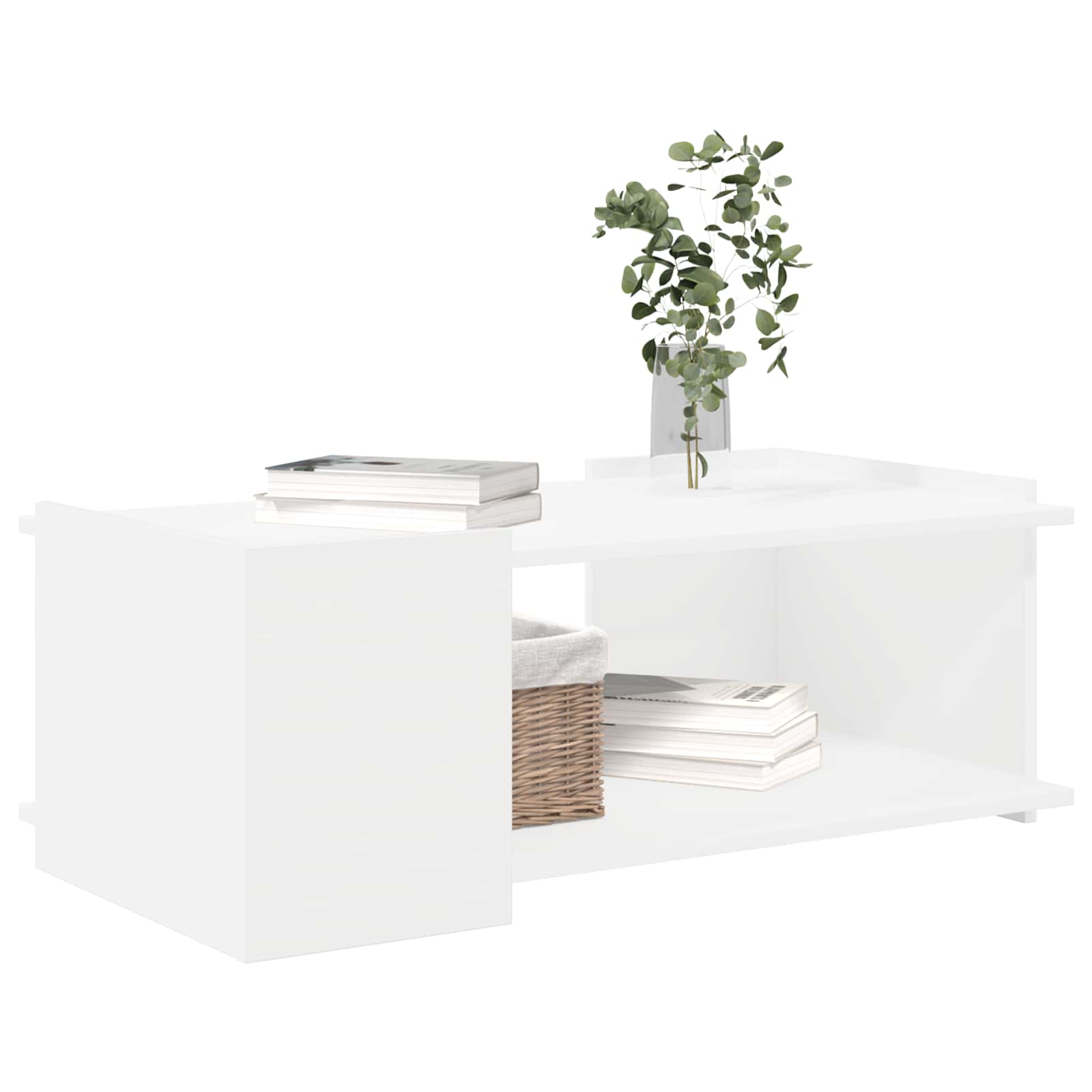 vidaXL Salontafel Wit 90 x 50 x 33 cm Bewerkt hout