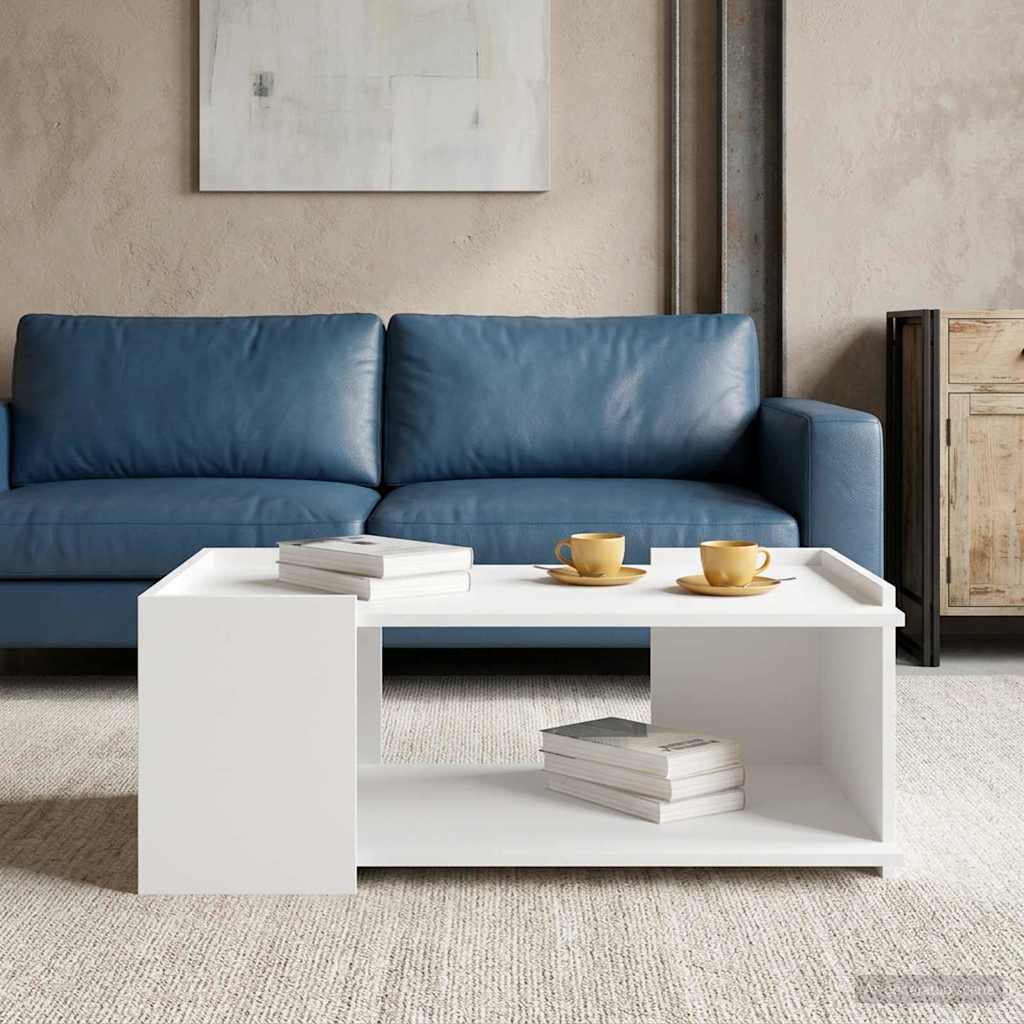 vidaXL Salontafel Wit 90 x 50 x 33 cm Bewerkt hout