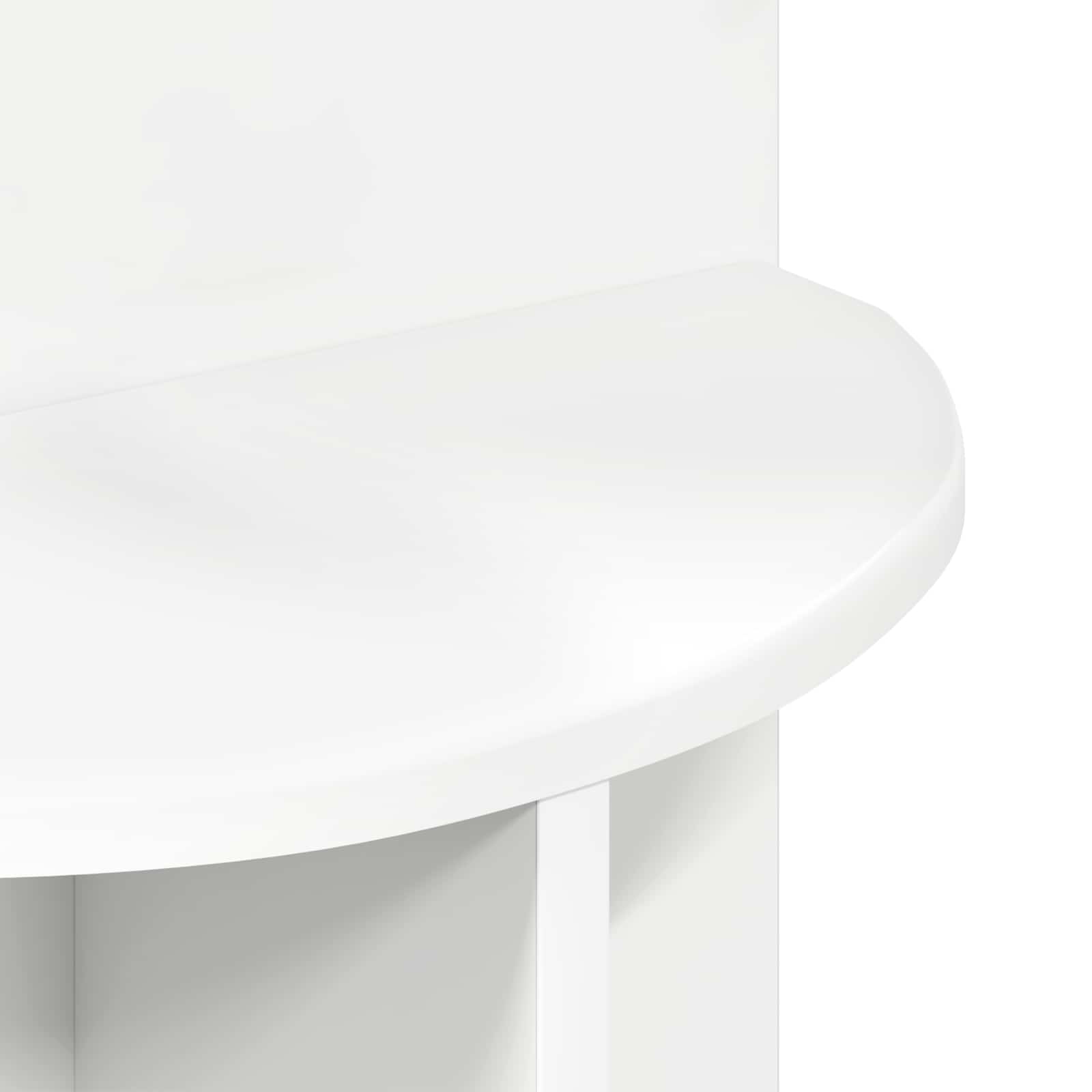 vidaXL Bijzettafel met opslag Wit Ø 39,5 x 55 cm Bewerkt hout