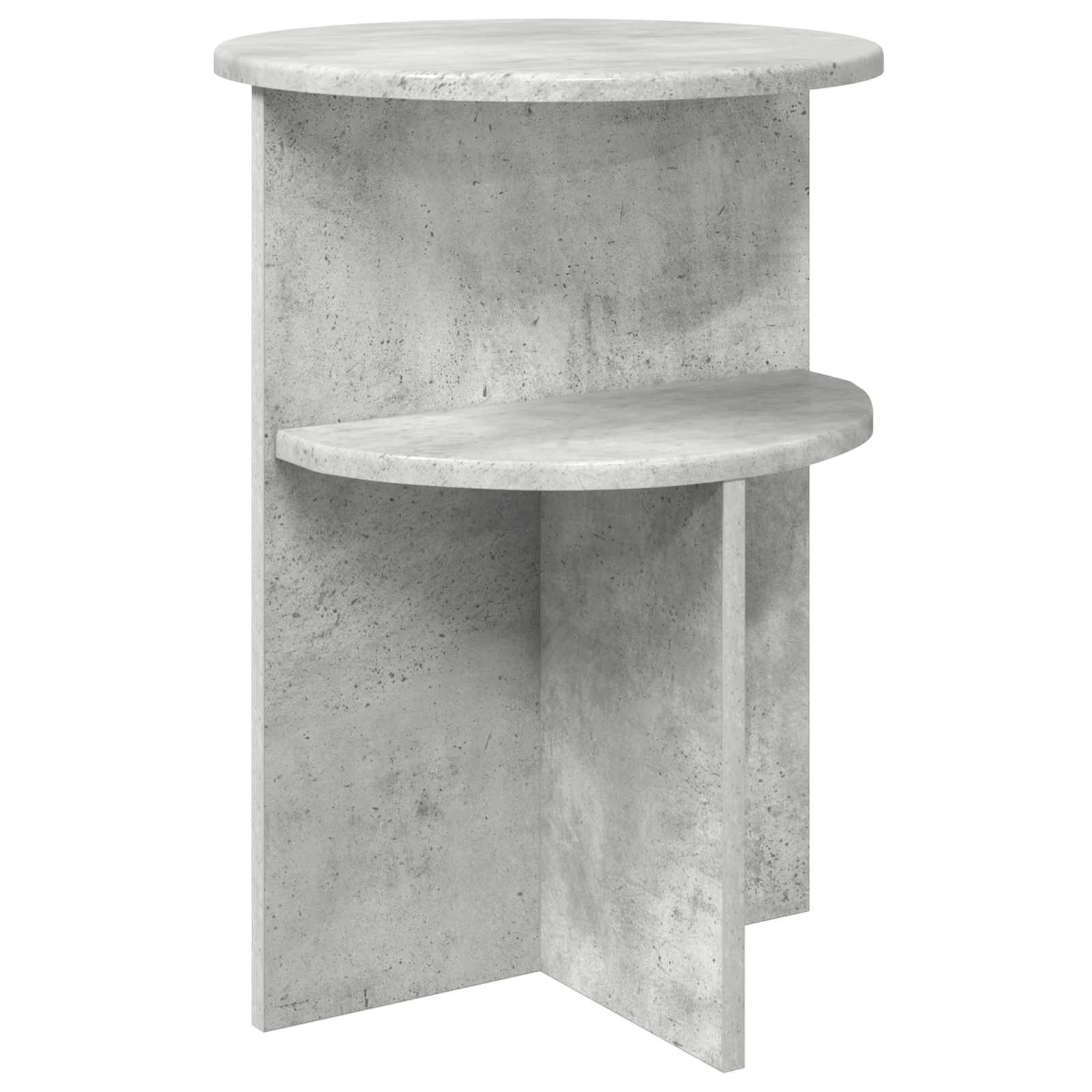 vidaXL Bijzettafel met opslag Wit Ø 39,5 x 55 cm Bewerkt hout