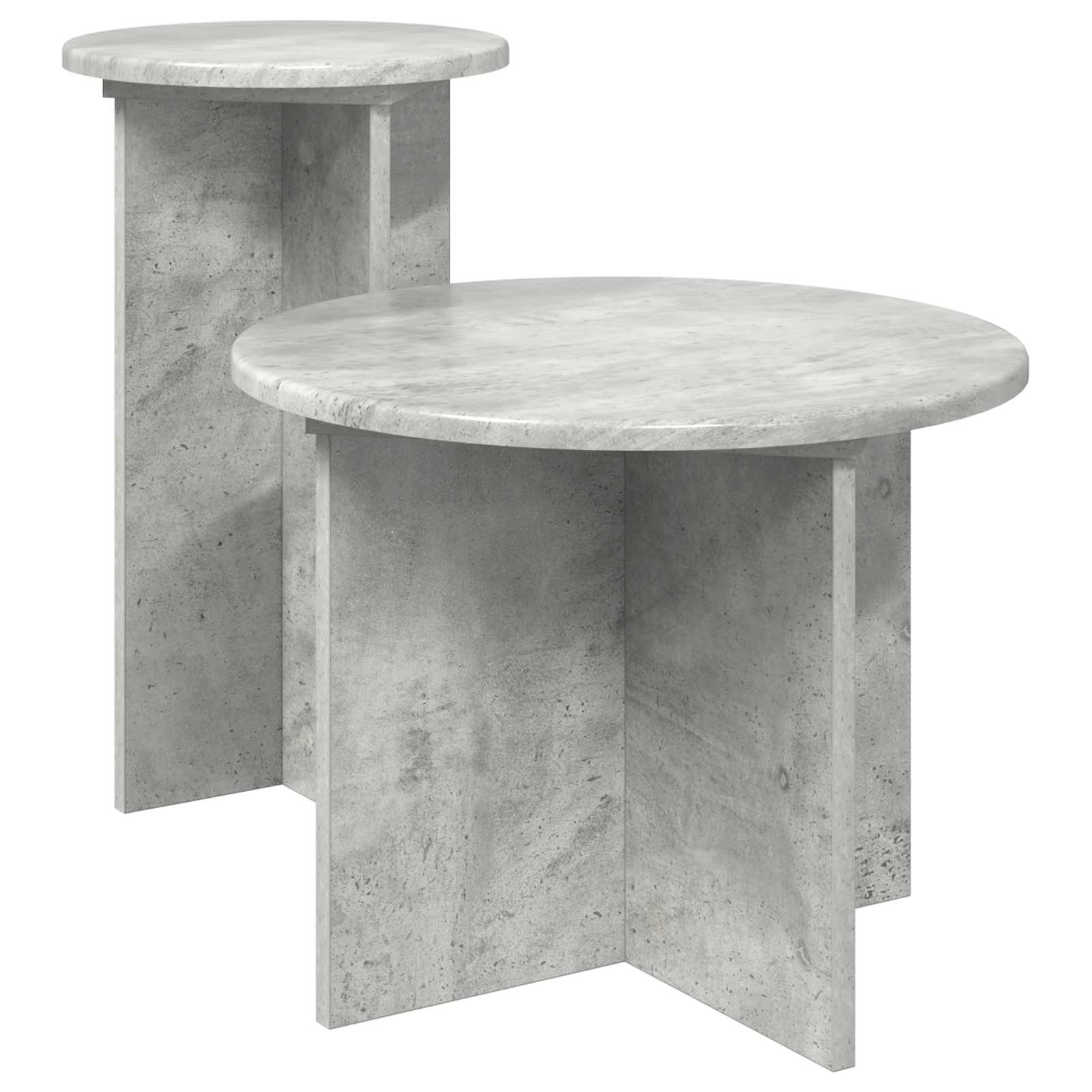 vidaXL Bijzettafelset met opslag 2 pcs Wit Bewerkt hout