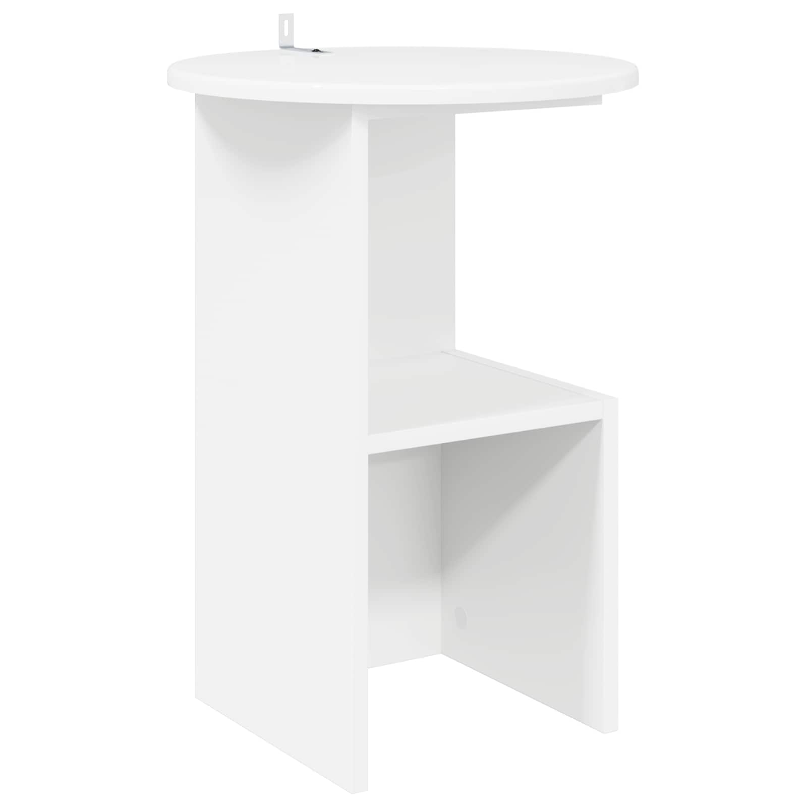 vidaXL Bijzettafel Wit Ø 39,5 x 55 cm Bewerkt hout