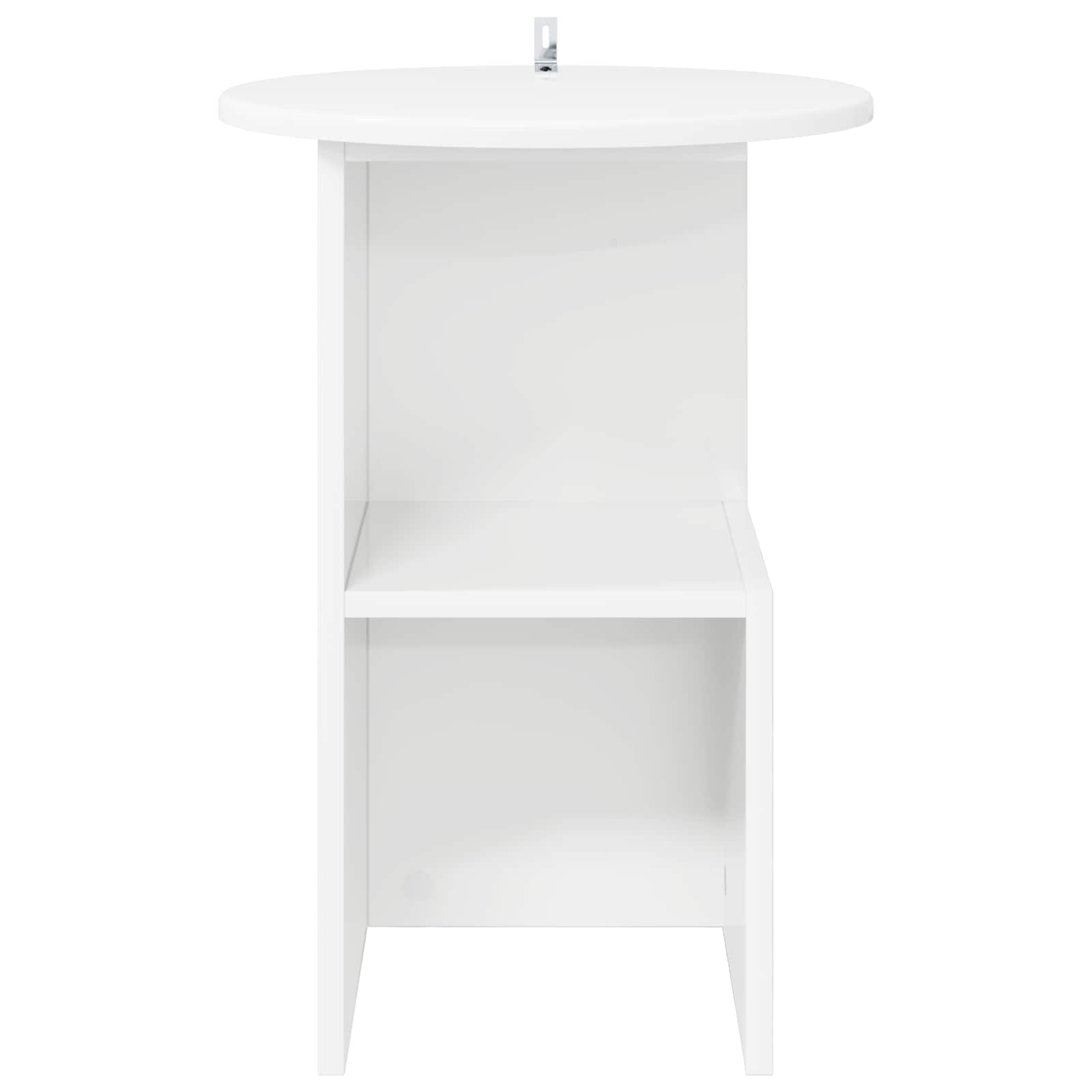 vidaXL Bijzettafel Wit Ø 39,5 x 55 cm Bewerkt hout