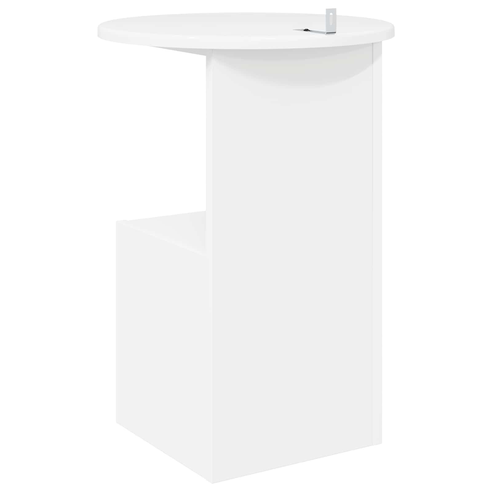 vidaXL Bijzettafel Wit Ø 39,5 x 55 cm Bewerkt hout