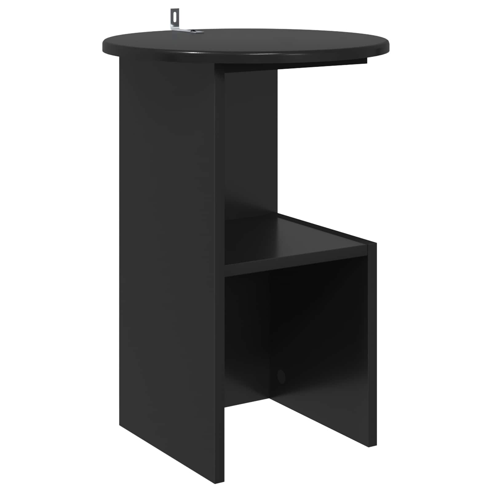 vidaXL Bijzettafel Wit Ø 39,5 x 55 cm Bewerkt hout