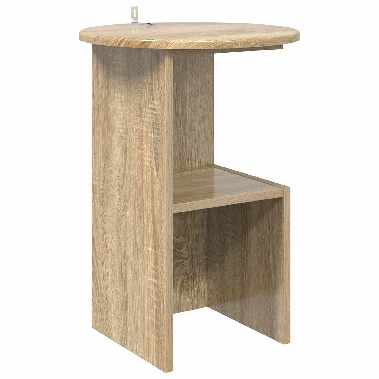 vidaXL Bijzettafel Wit Ø 39,5 x 55 cm Bewerkt hout