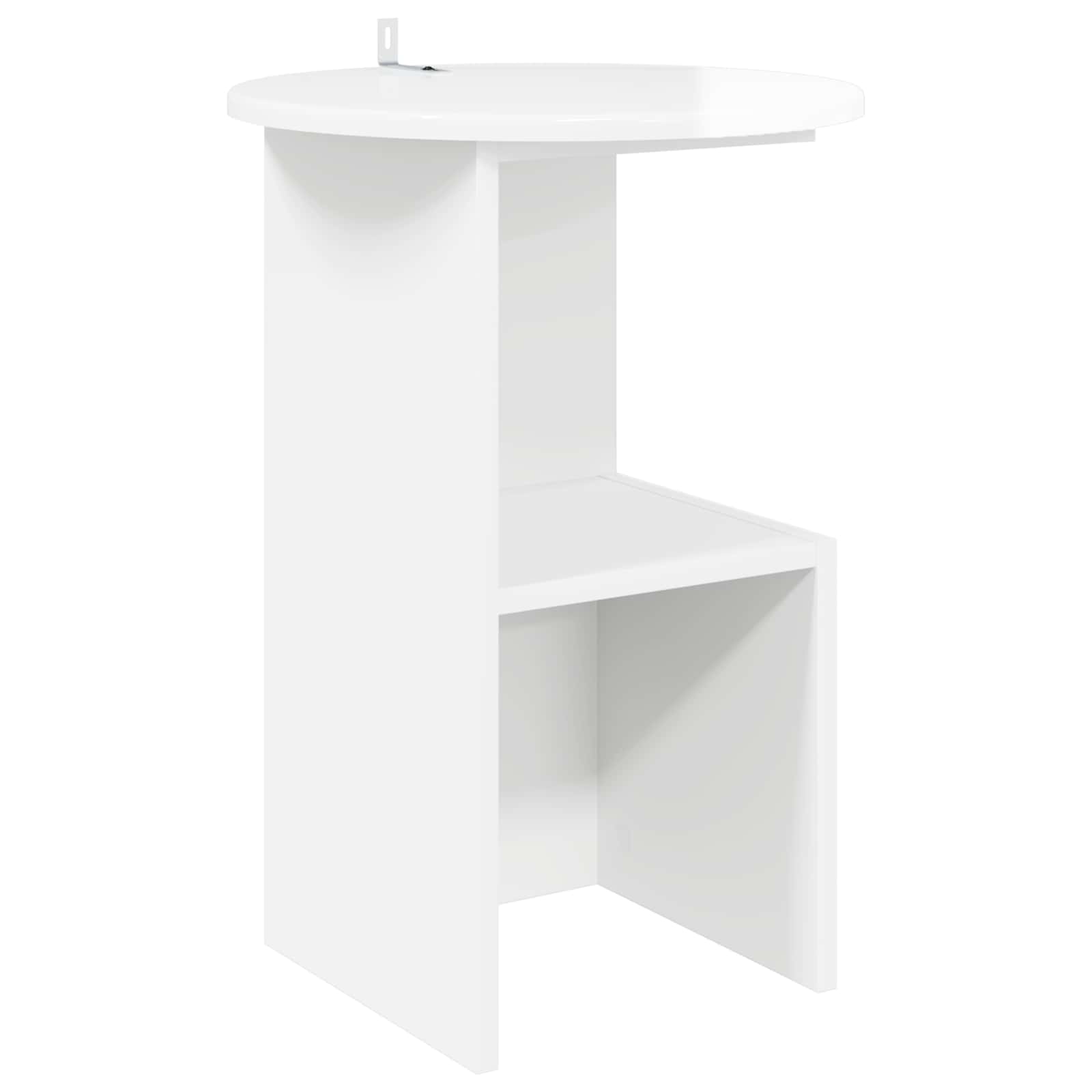 vidaXL Bijzettafel Wit Ø 39,5 x 55 cm Bewerkt hout