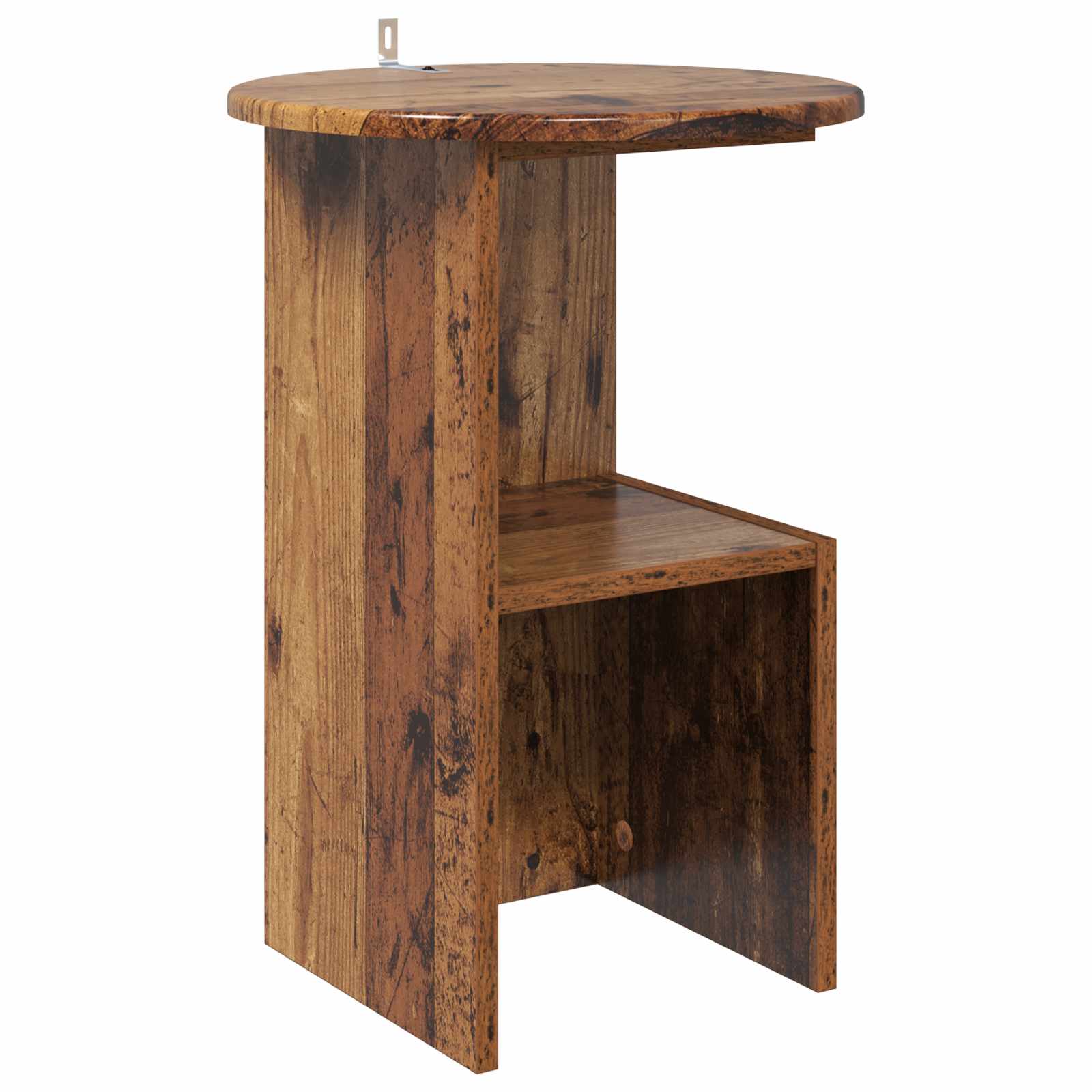 vidaXL Bijzettafel Wit Ø 39,5 x 55 cm Bewerkt hout
