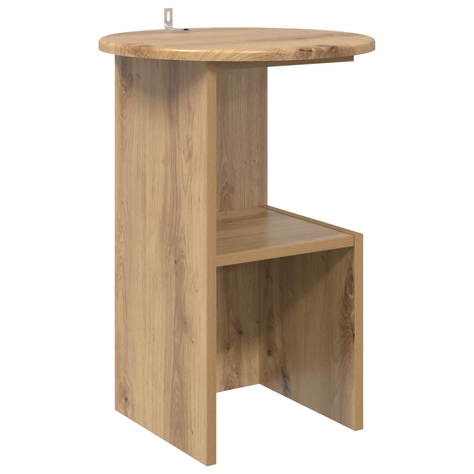 vidaXL Bijzettafel Wit Ø 39,5 x 55 cm Bewerkt hout