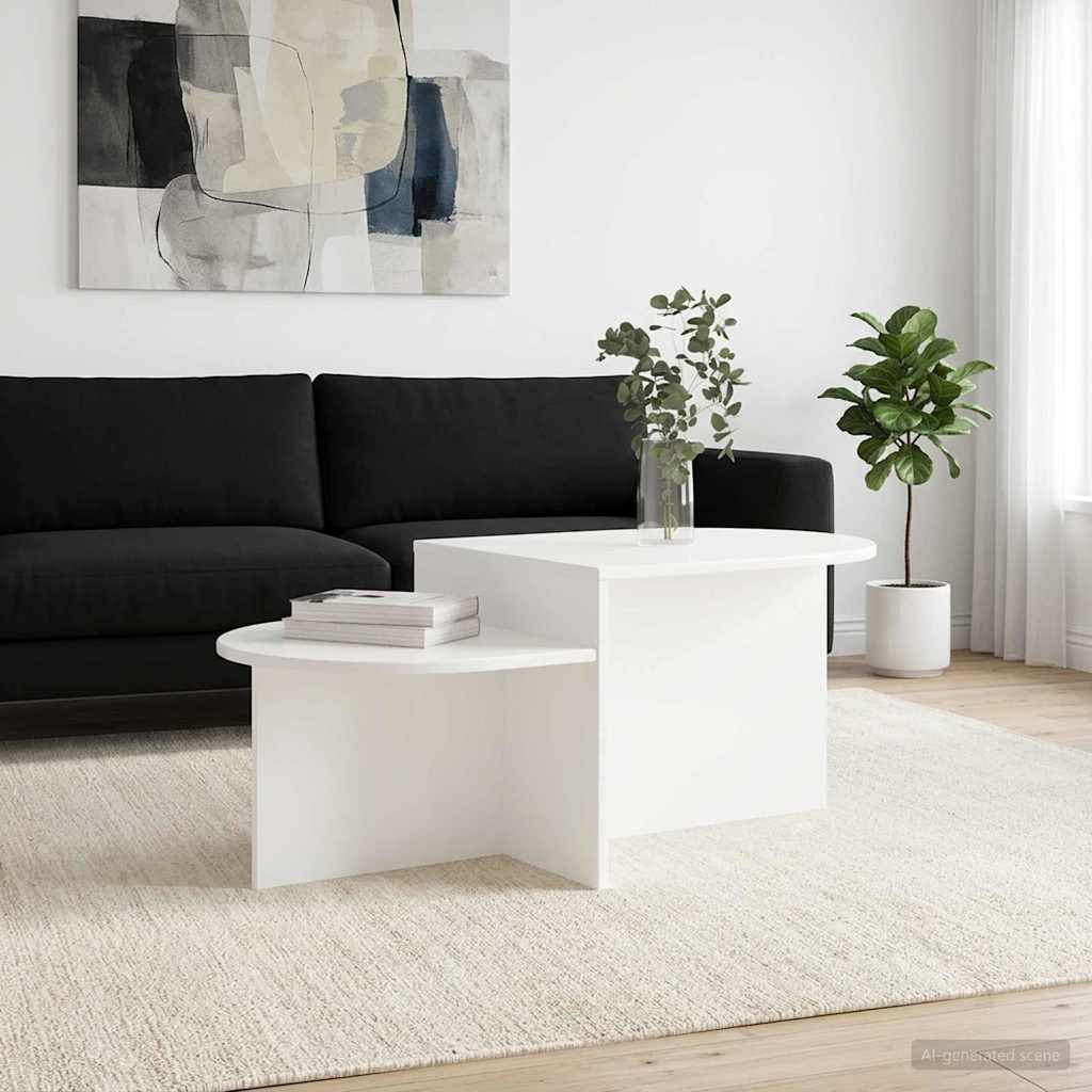 vidaXL Salontafel Wit 100 x 50 x 40 cm Bewerkt hout