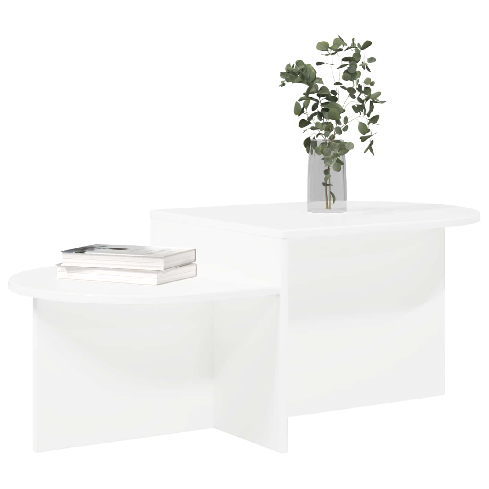 vidaXL Salontafel Wit 100 x 50 x 40 cm Bewerkt hout