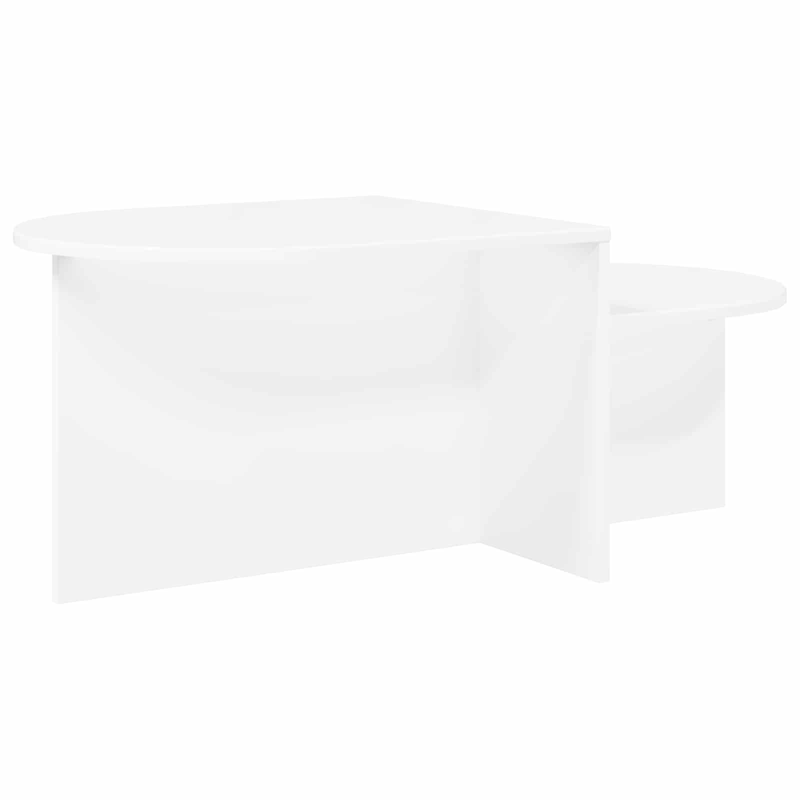 vidaXL Salontafel Wit 100 x 50 x 40 cm Bewerkt hout