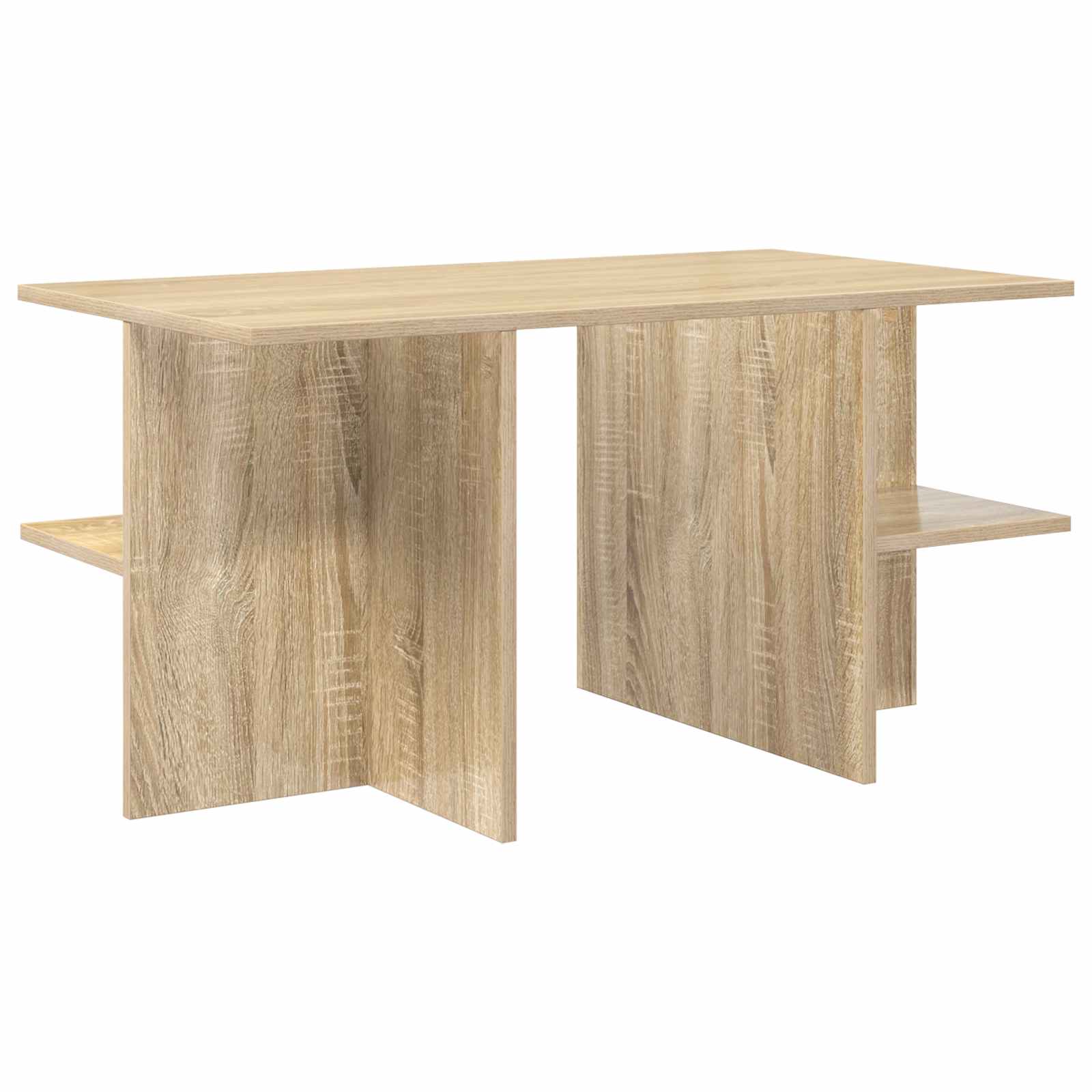 vidaXL Salontafel Gerookt Eiken 87 x 50 x 45 cm Bewerkt hout