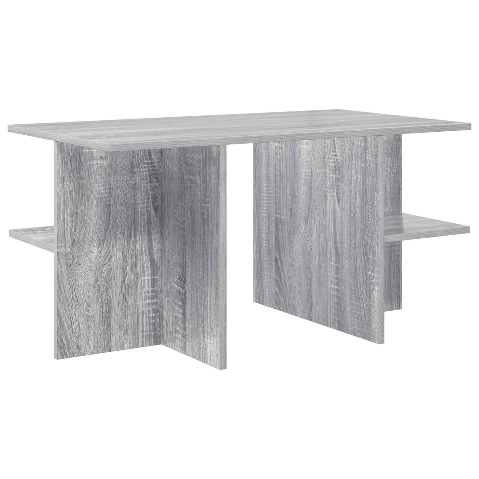 vidaXL Salontafel Gerookt Eiken 87 x 50 x 45 cm Bewerkt hout