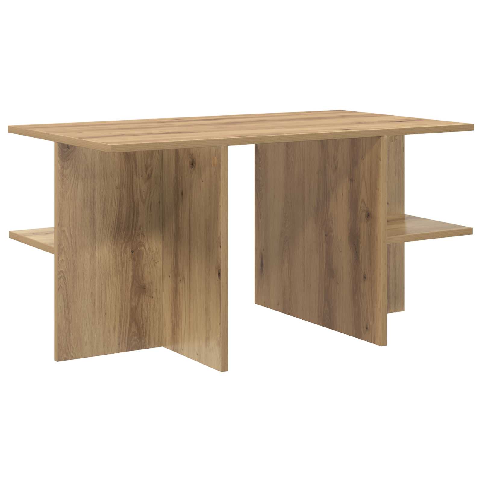 vidaXL Salontafel Gerookt Eiken 87 x 50 x 45 cm Bewerkt hout