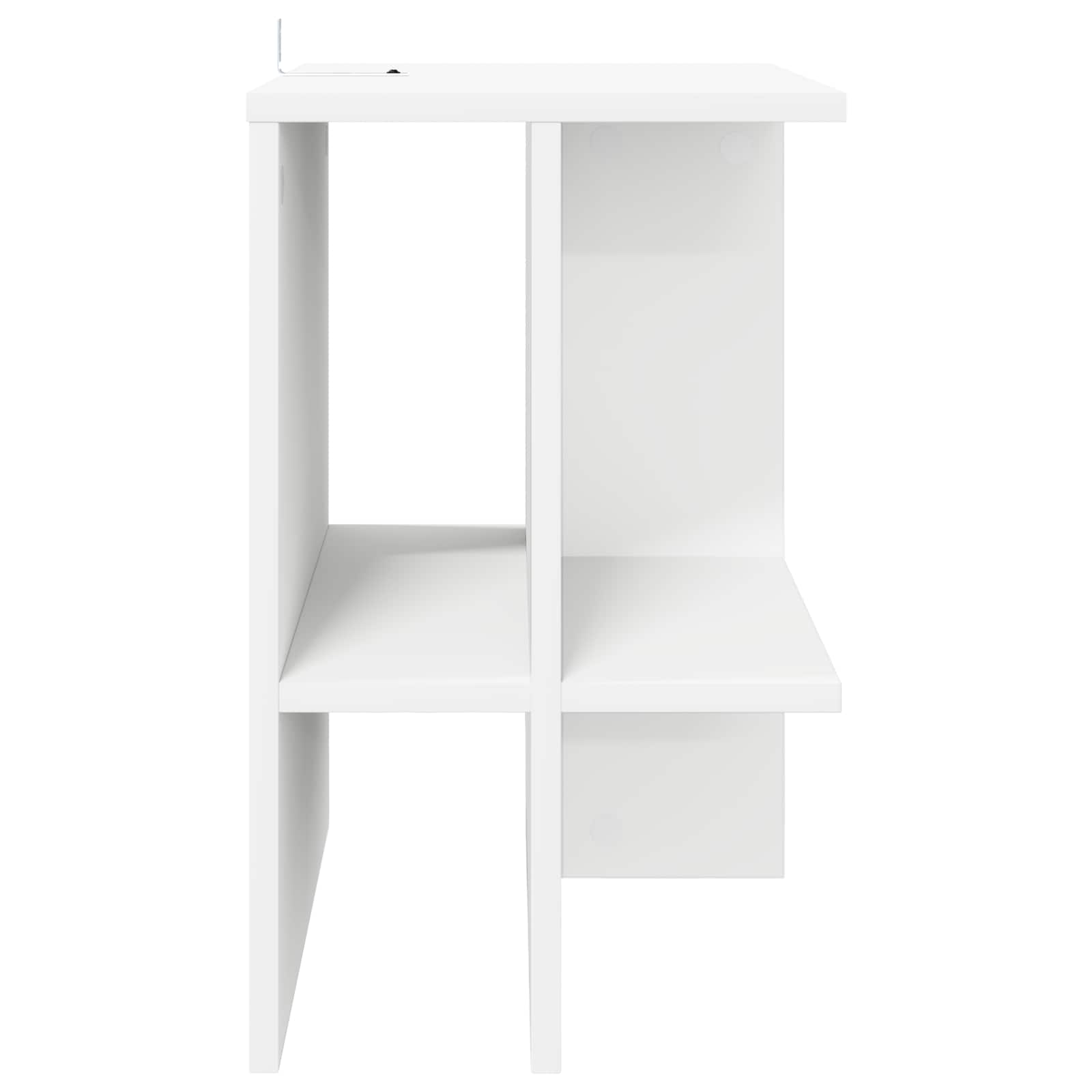 vidaXL Salontafel 2 pcs Wit 40 x 30 x 49 cm Bewerkt hout