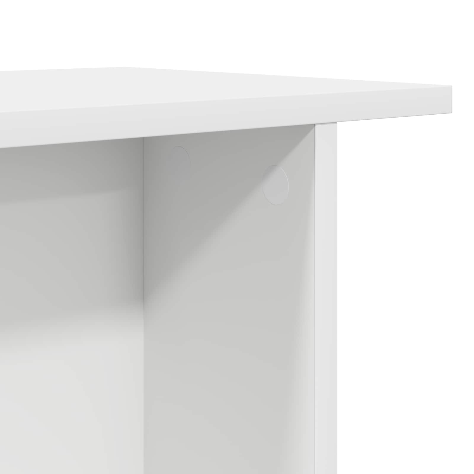 vidaXL Salontafel 2 pcs Wit 40 x 30 x 49 cm Bewerkt hout