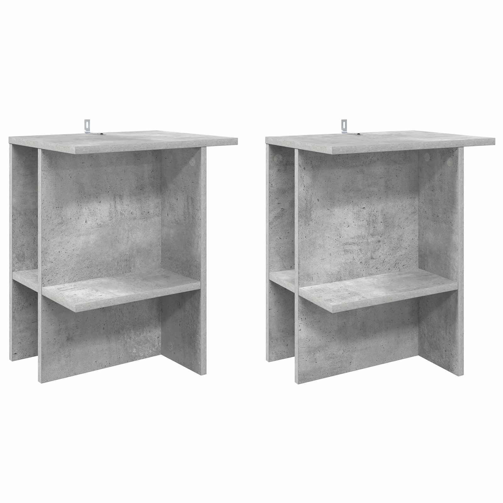 vidaXL Salontafel 2 pcs Wit 40 x 30 x 49 cm Bewerkt hout
