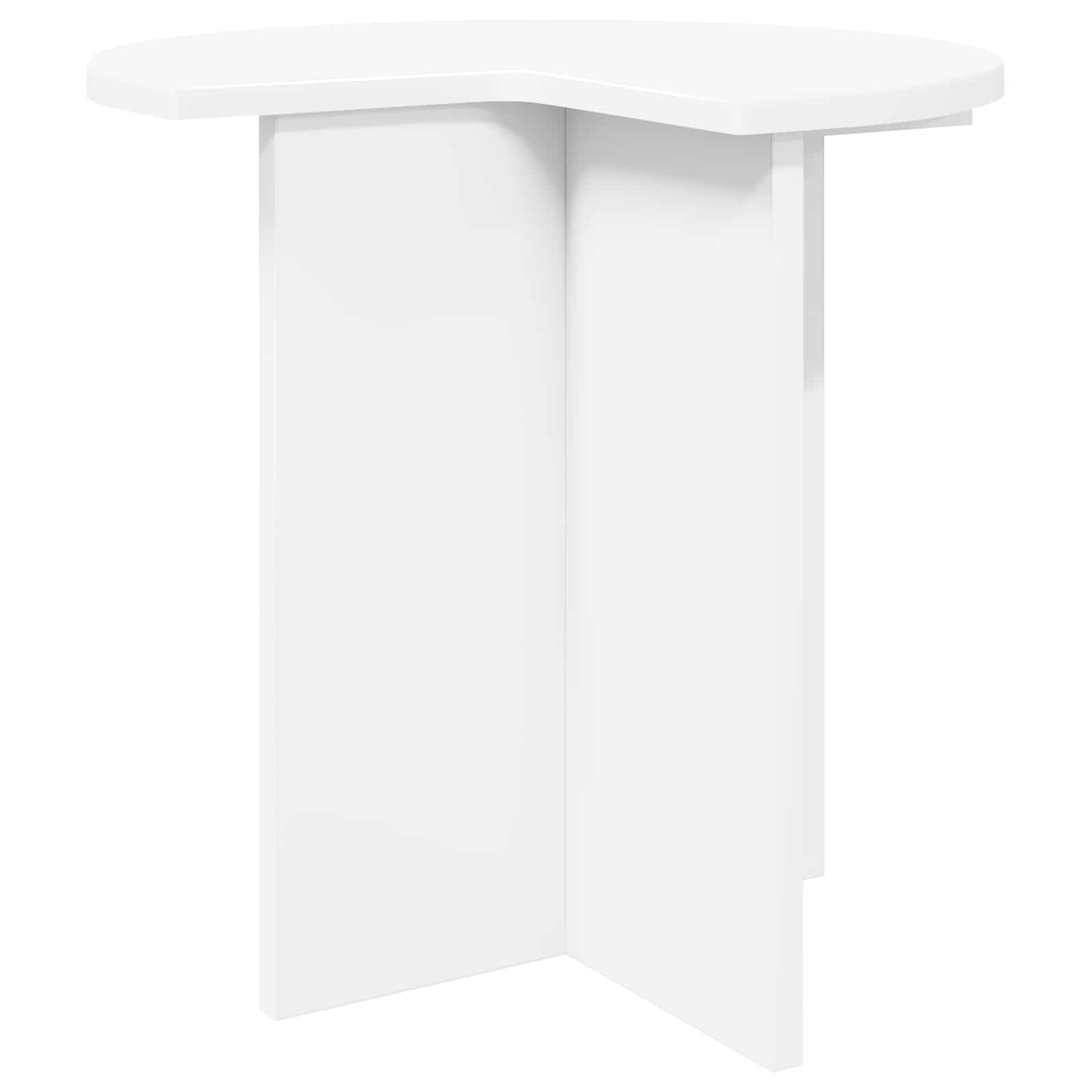 vidaXL Bijzettafel met opslag Wit Ø 39 x 38 cm Bewerkt hout
