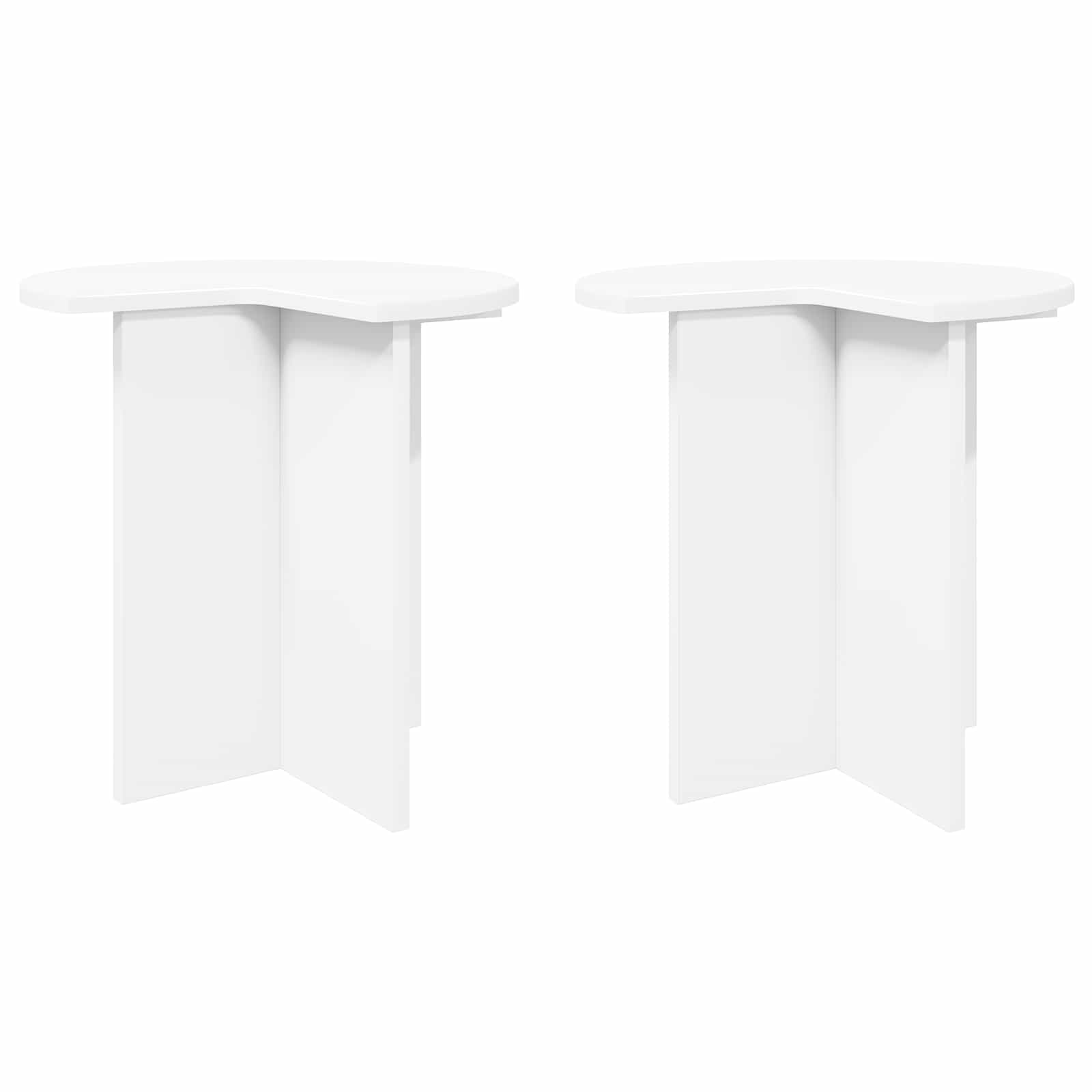 vidaXL Bijzettafel met opslag Wit Ø 39 x 38 cm Bewerkt hout