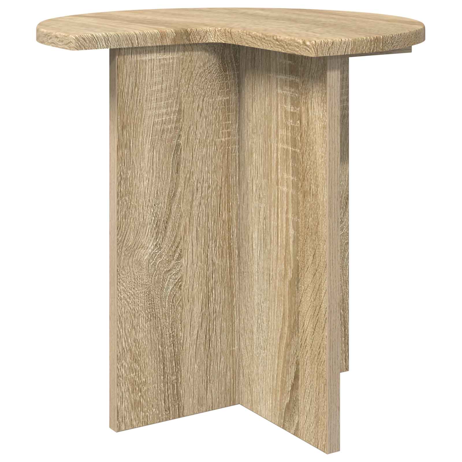 vidaXL Bijzettafel met opslag Wit Ø 39 x 38 cm Bewerkt hout