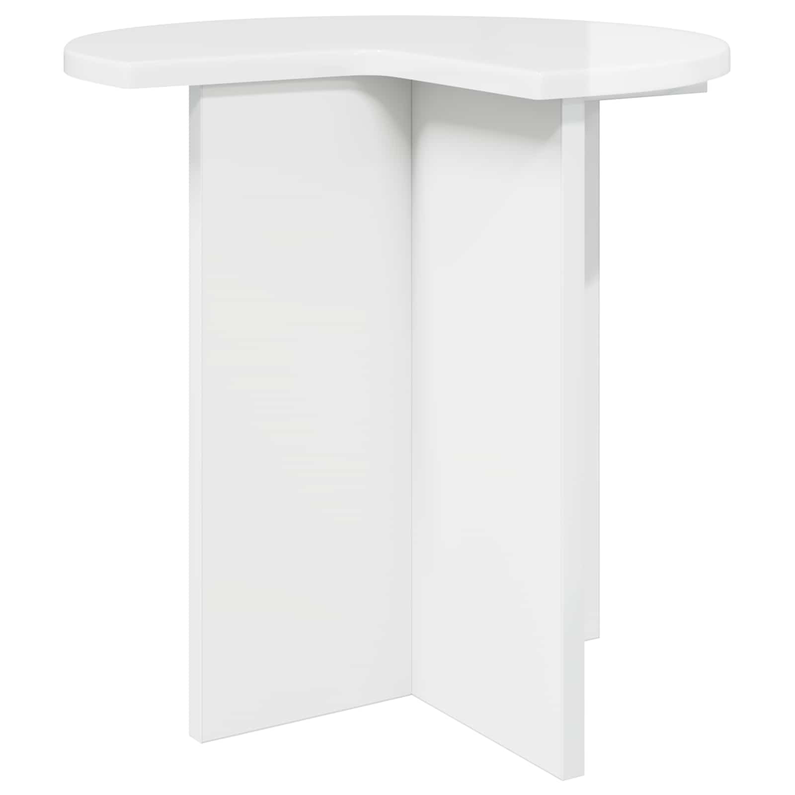 vidaXL Bijzettafel met opslag Wit Ø 39 x 38 cm Bewerkt hout