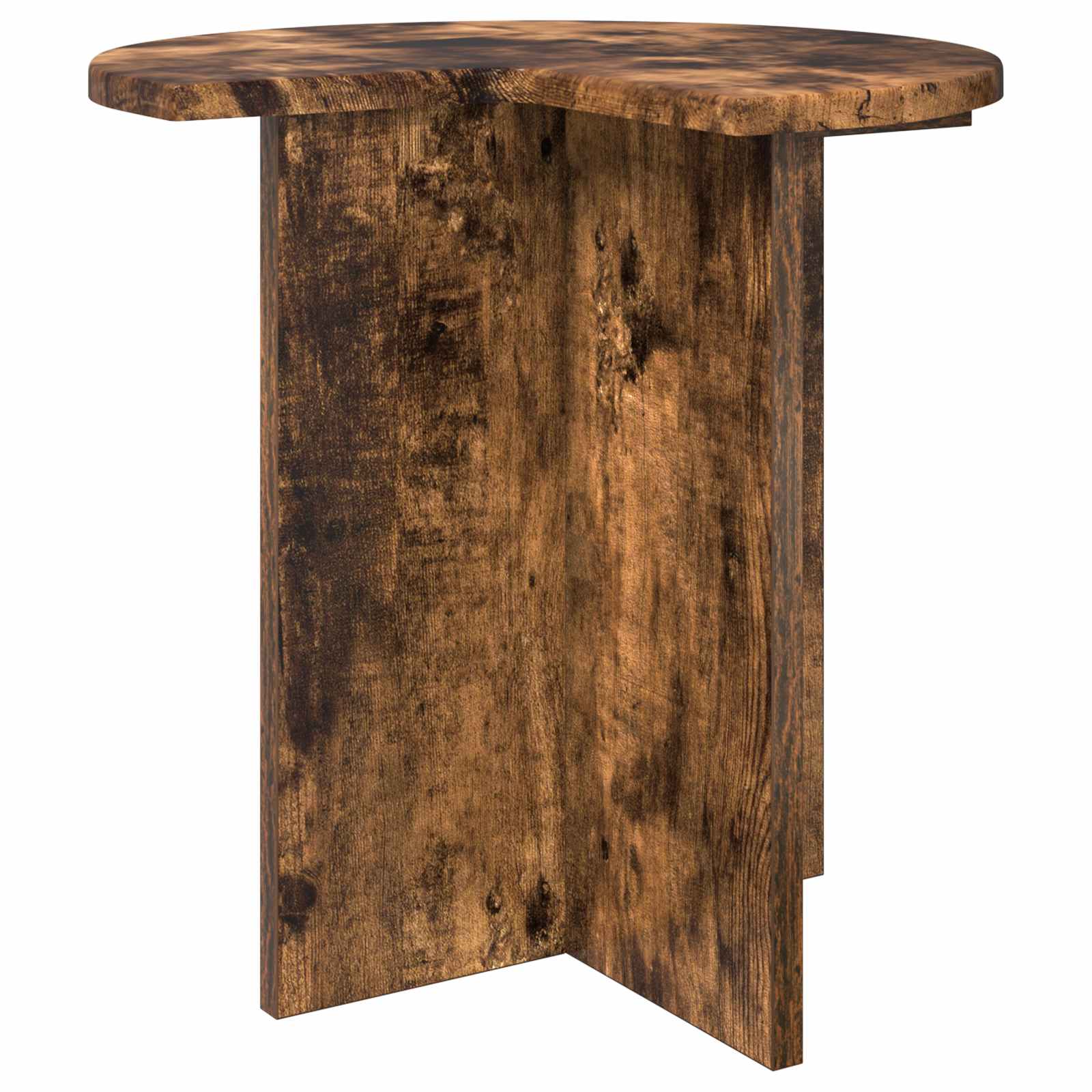 vidaXL Bijzettafel met opslag Wit Ø 39 x 38 cm Bewerkt hout