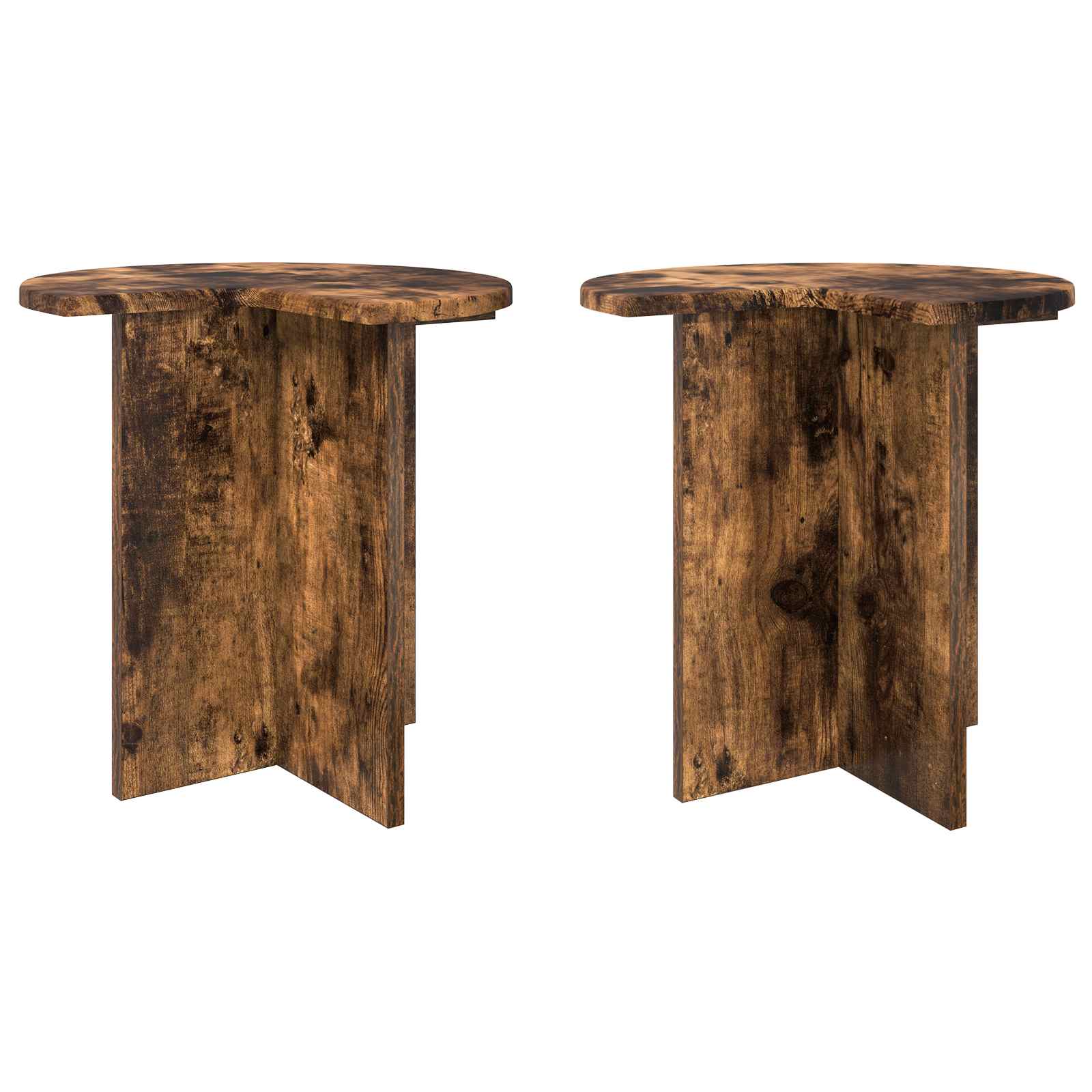vidaXL Bijzettafel met opslag Wit Ø 39 x 38 cm Bewerkt hout