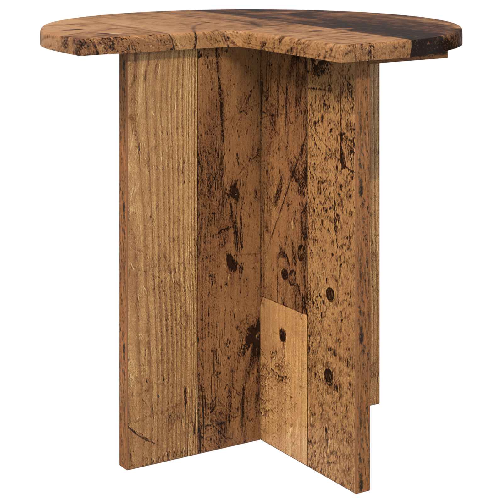 vidaXL Bijzettafel met opslag Wit Ø 39 x 38 cm Bewerkt hout