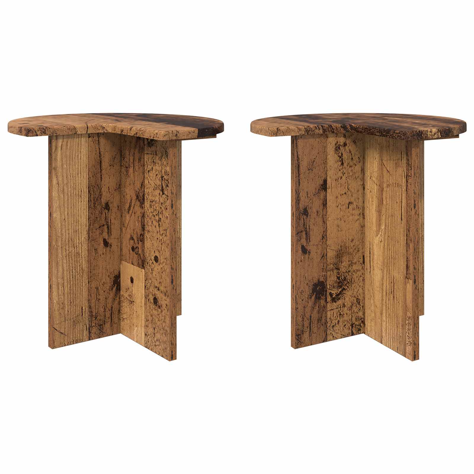 vidaXL Bijzettafel met opslag Wit Ø 39 x 38 cm Bewerkt hout