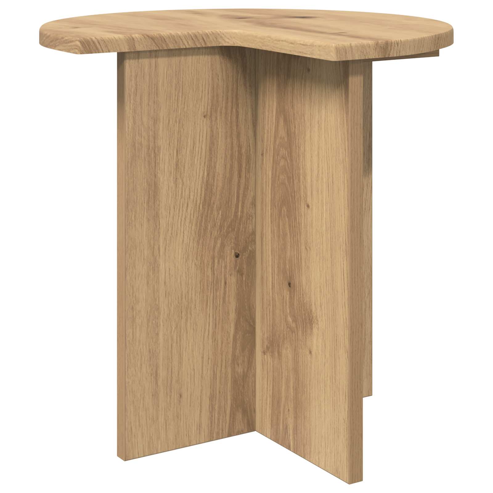 vidaXL Bijzettafel met opslag Wit Ø 39 x 38 cm Bewerkt hout