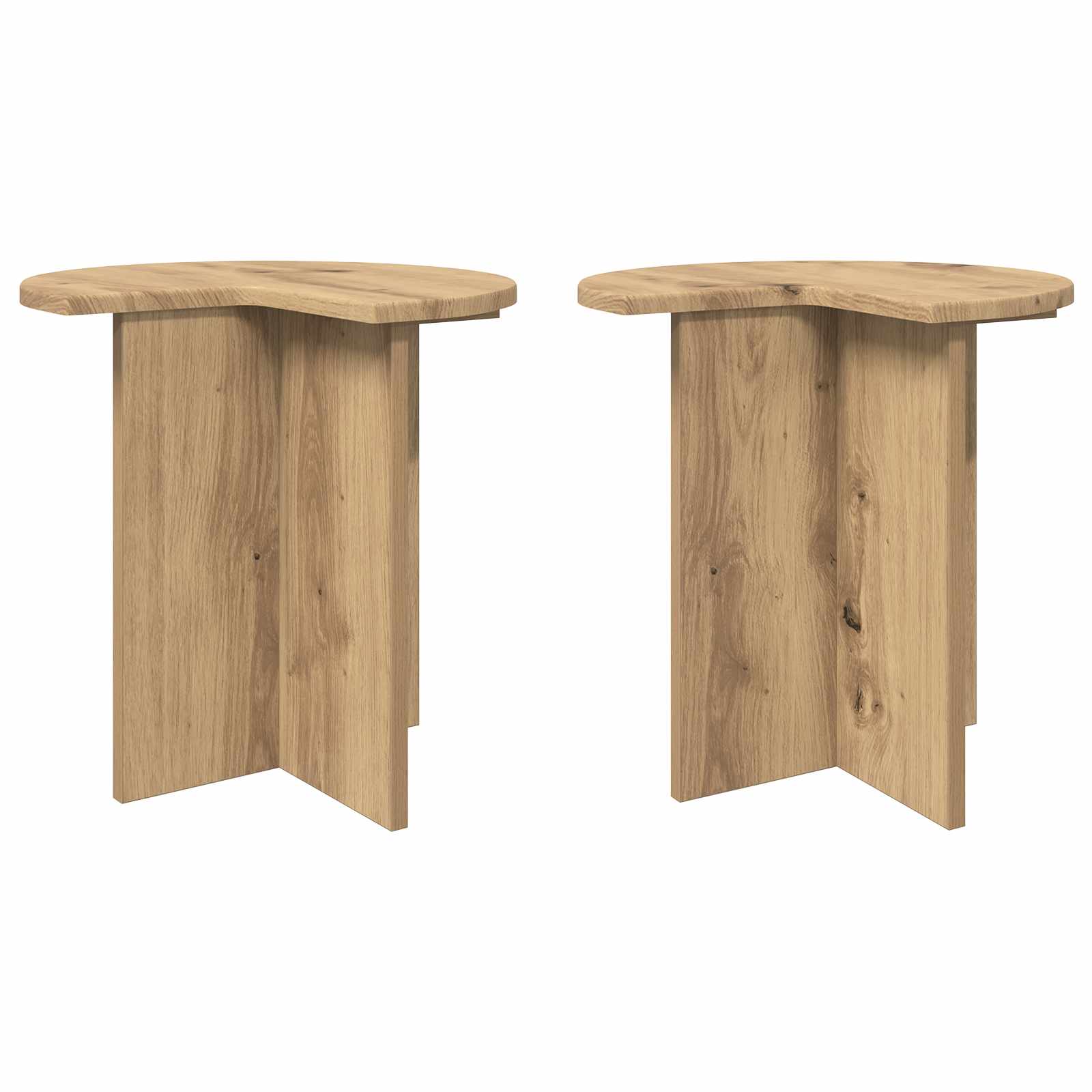 vidaXL Bijzettafel met opslag Wit Ø 39 x 38 cm Bewerkt hout