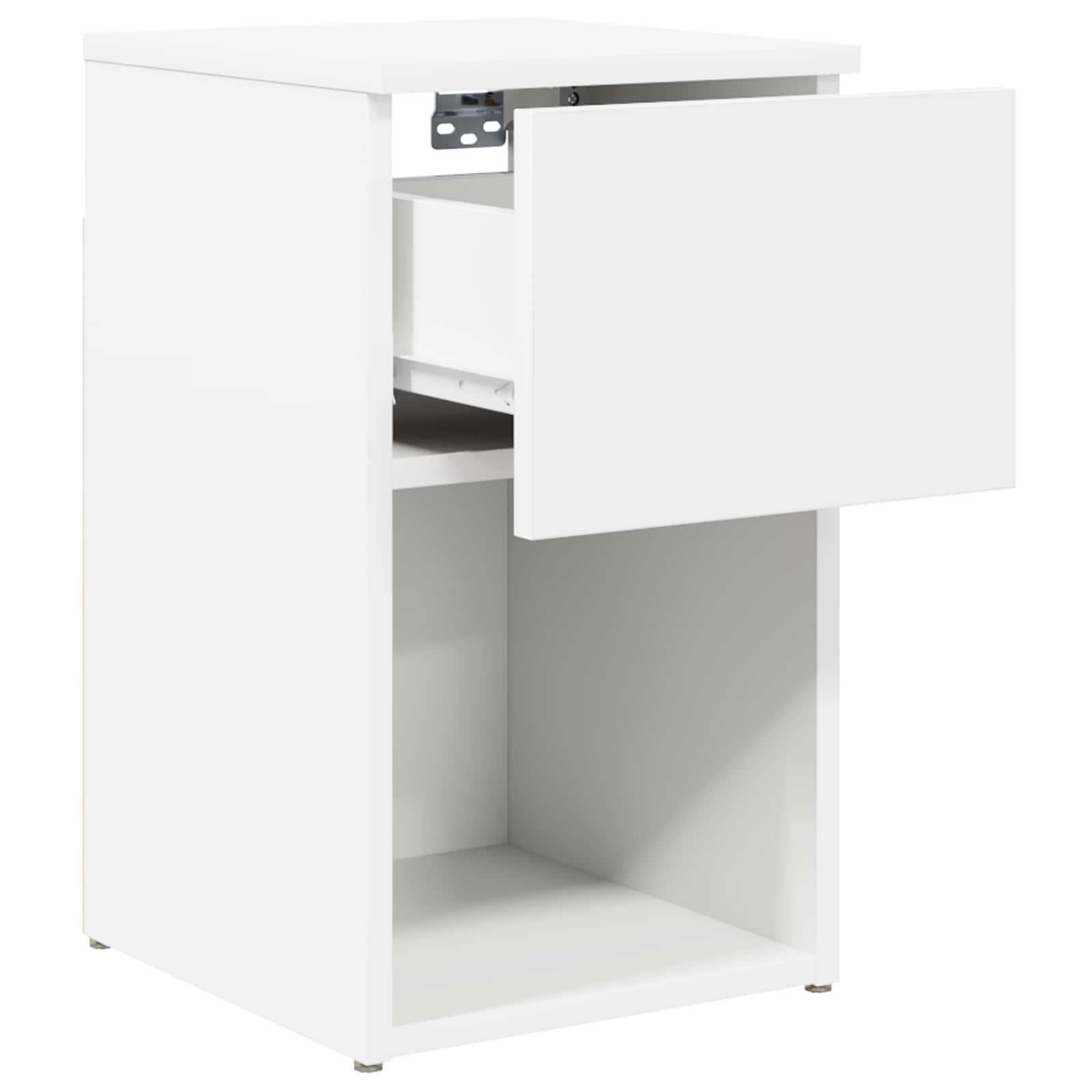 vidaXL Bed kast Wit 29 x 31,5 x 49 cm Bewerkt hout