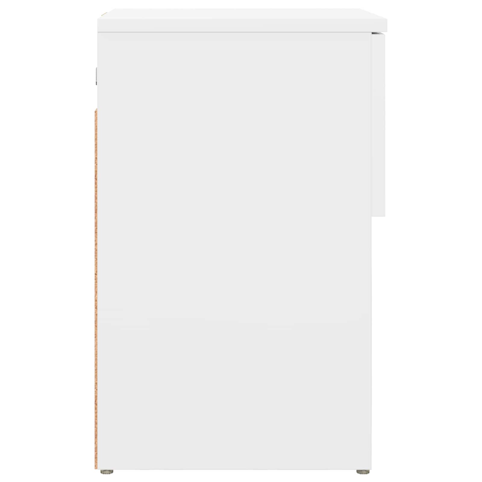 vidaXL Bed kast Wit 29 x 31,5 x 49 cm Bewerkt hout