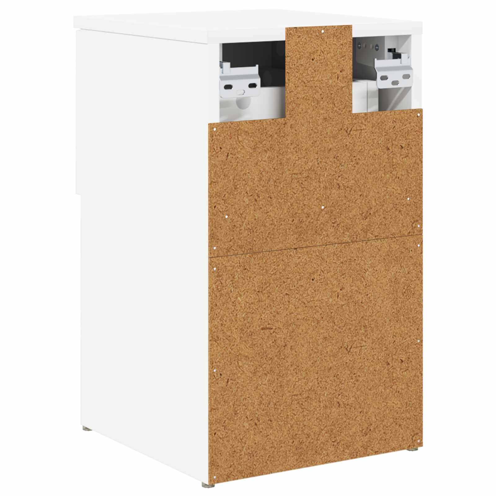 vidaXL Bed kast Wit 29 x 31,5 x 49 cm Bewerkt hout