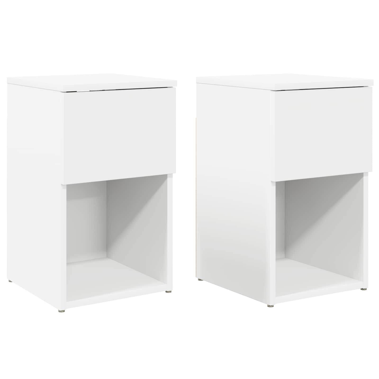 vidaXL Bed kast Wit 29 x 31,5 x 49 cm Bewerkt hout