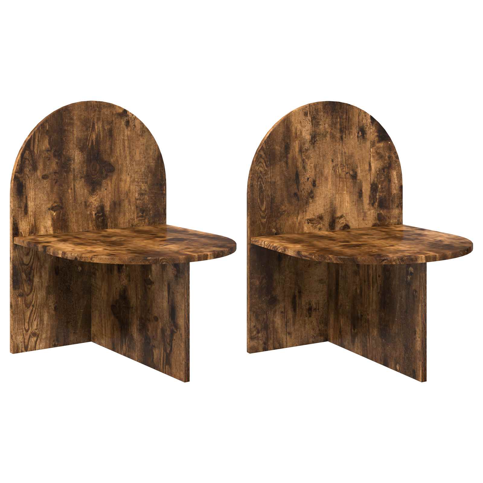 vidaXL Nachtkastje Gerookt Eiken 48 x 49 x 65 cm Bewerkt hout