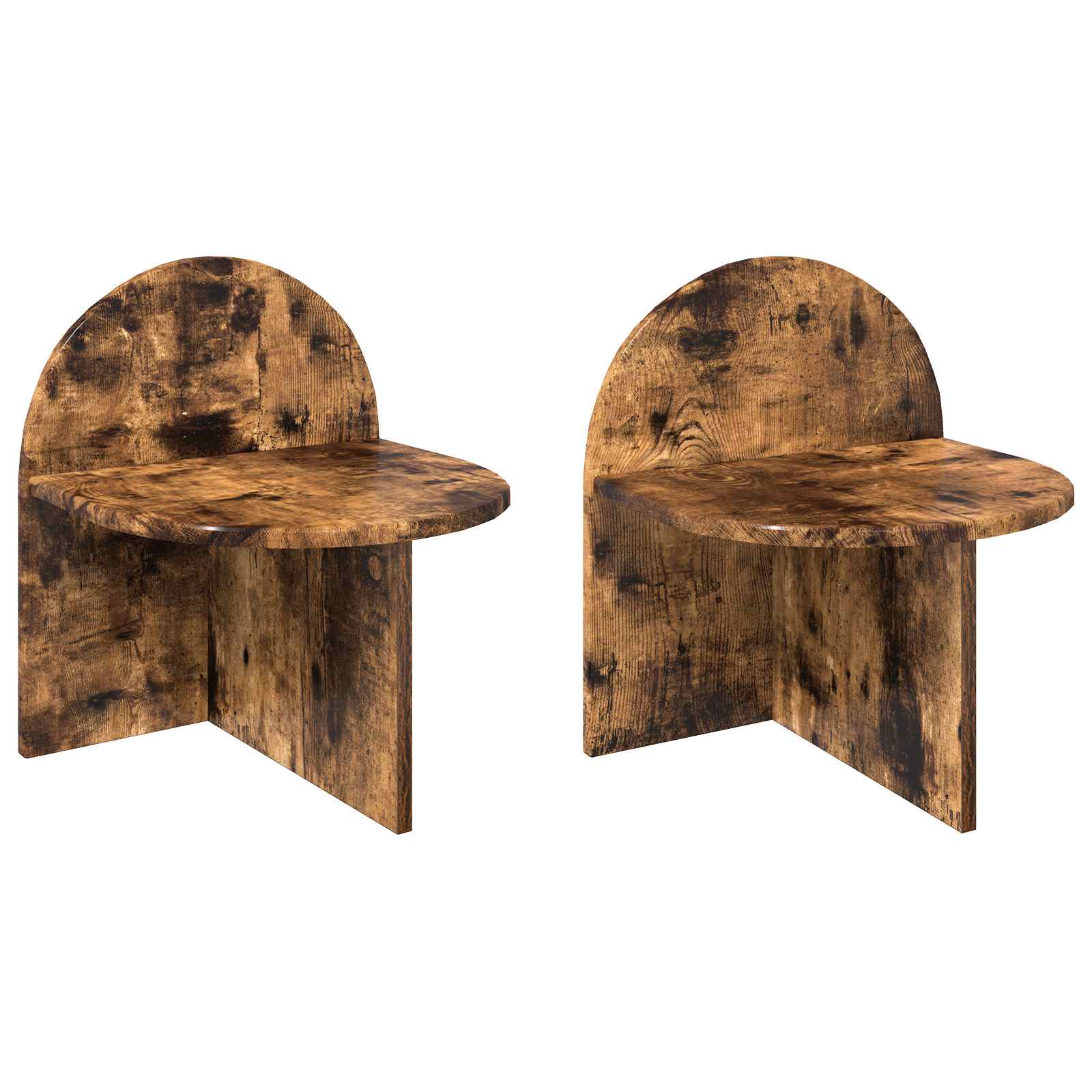 vidaXL Nachtkastje Gerookt Eiken 48 x 49 x 65 cm Bewerkt hout
