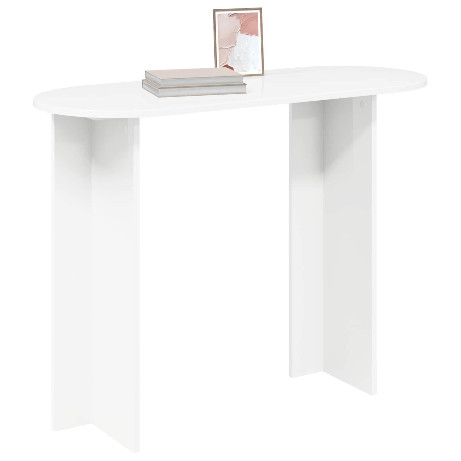 vidaXL Wandtafel met opslag Wit 100 x 39,5 x 75 cm Bewerkt hout
