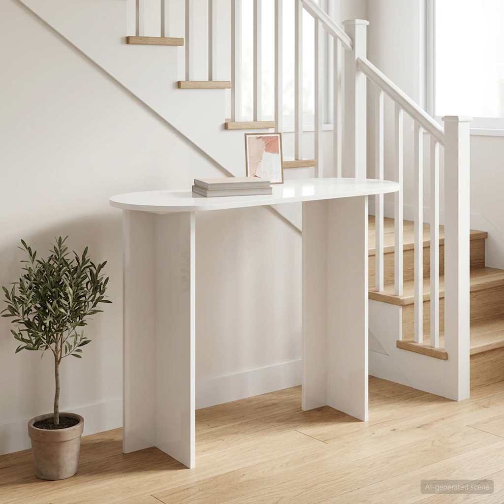 vidaXL Wandtafel met opslag Wit 100 x 39,5 x 75 cm Bewerkt hout