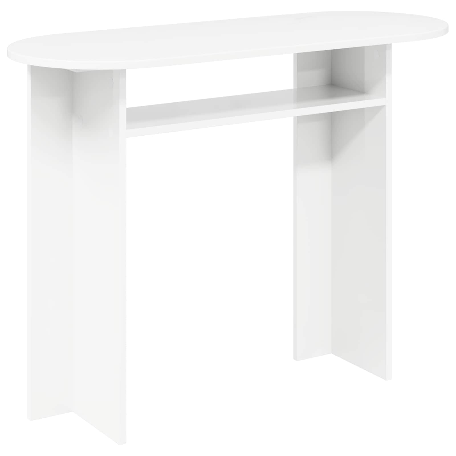 vidaXL Wandtafel met opslag Wit 100 x 39,5 x 75 cm Bewerkt hout