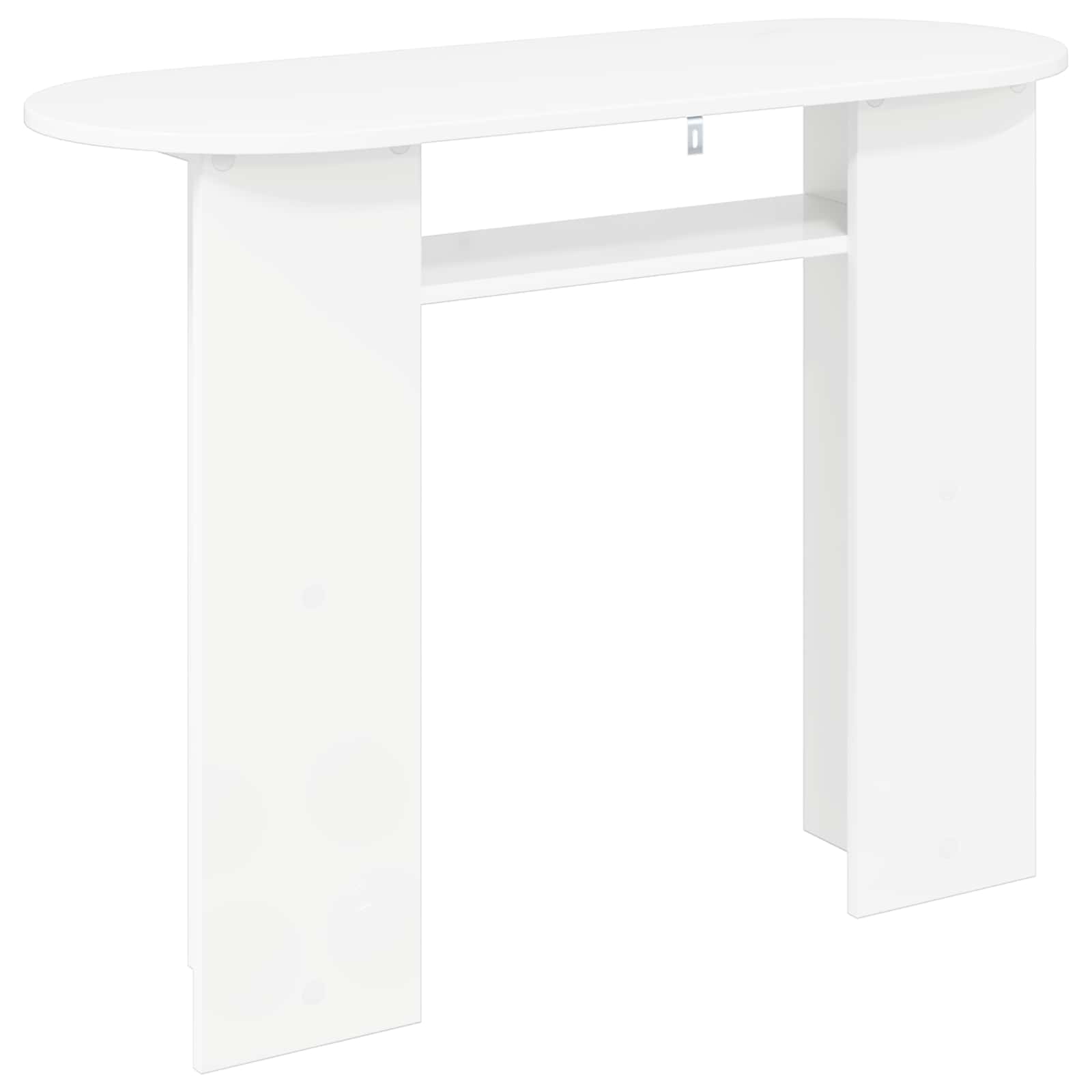 vidaXL Wandtafel met opslag Wit 100 x 39,5 x 75 cm Bewerkt hout