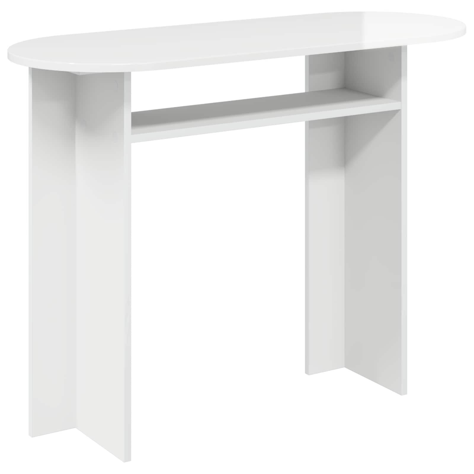 vidaXL Wandtafel met opslag Wit 100 x 39,5 x 75 cm Bewerkt hout