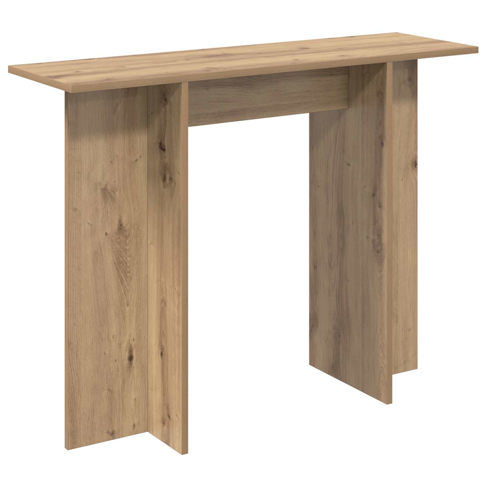 vidaXL Consoletafel Gerookt Eiken 100 x 30 x 75 cm Bewerkt hout