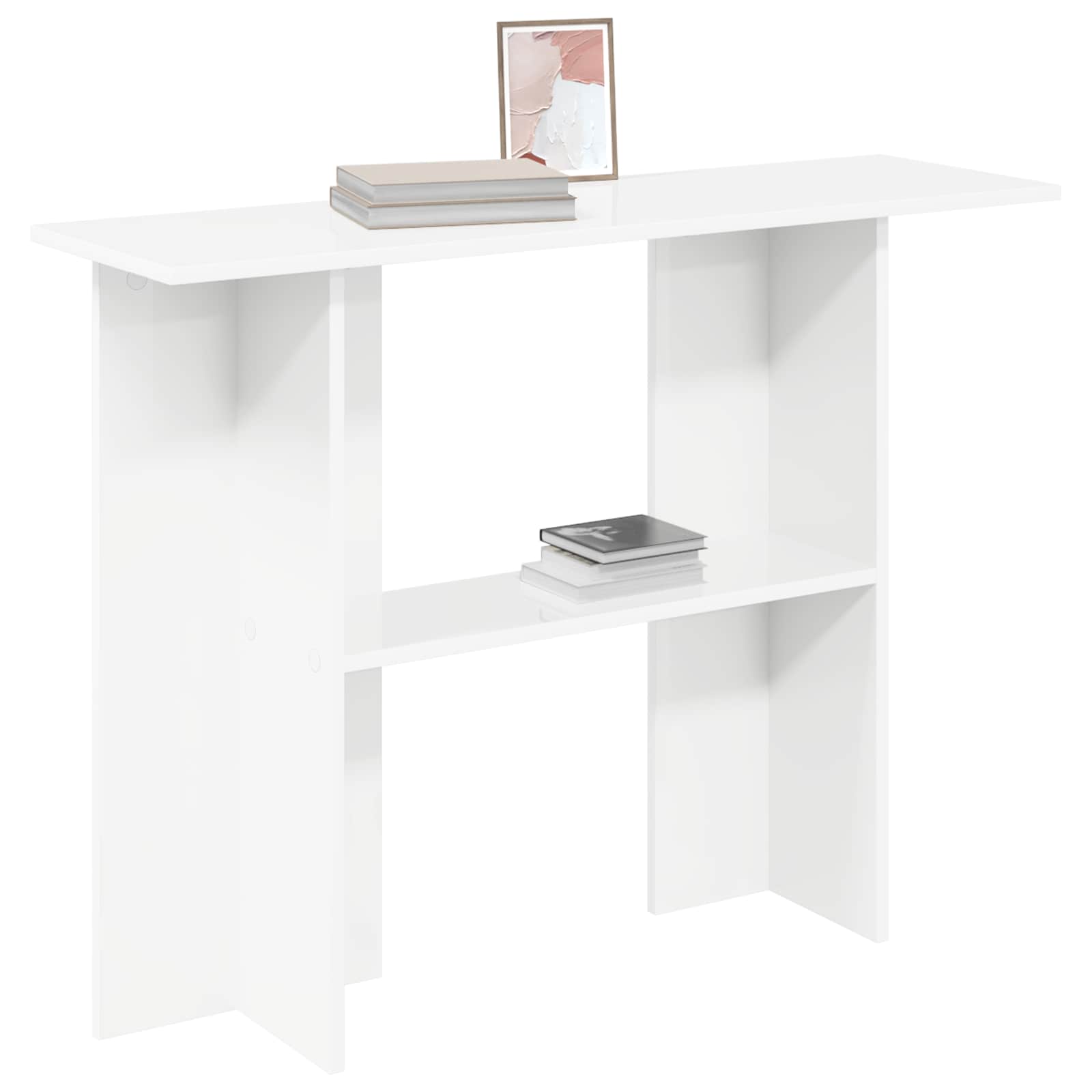 vidaXL Wandtafel Wit 100 x 30 x 75 cm Bewerkt hout
